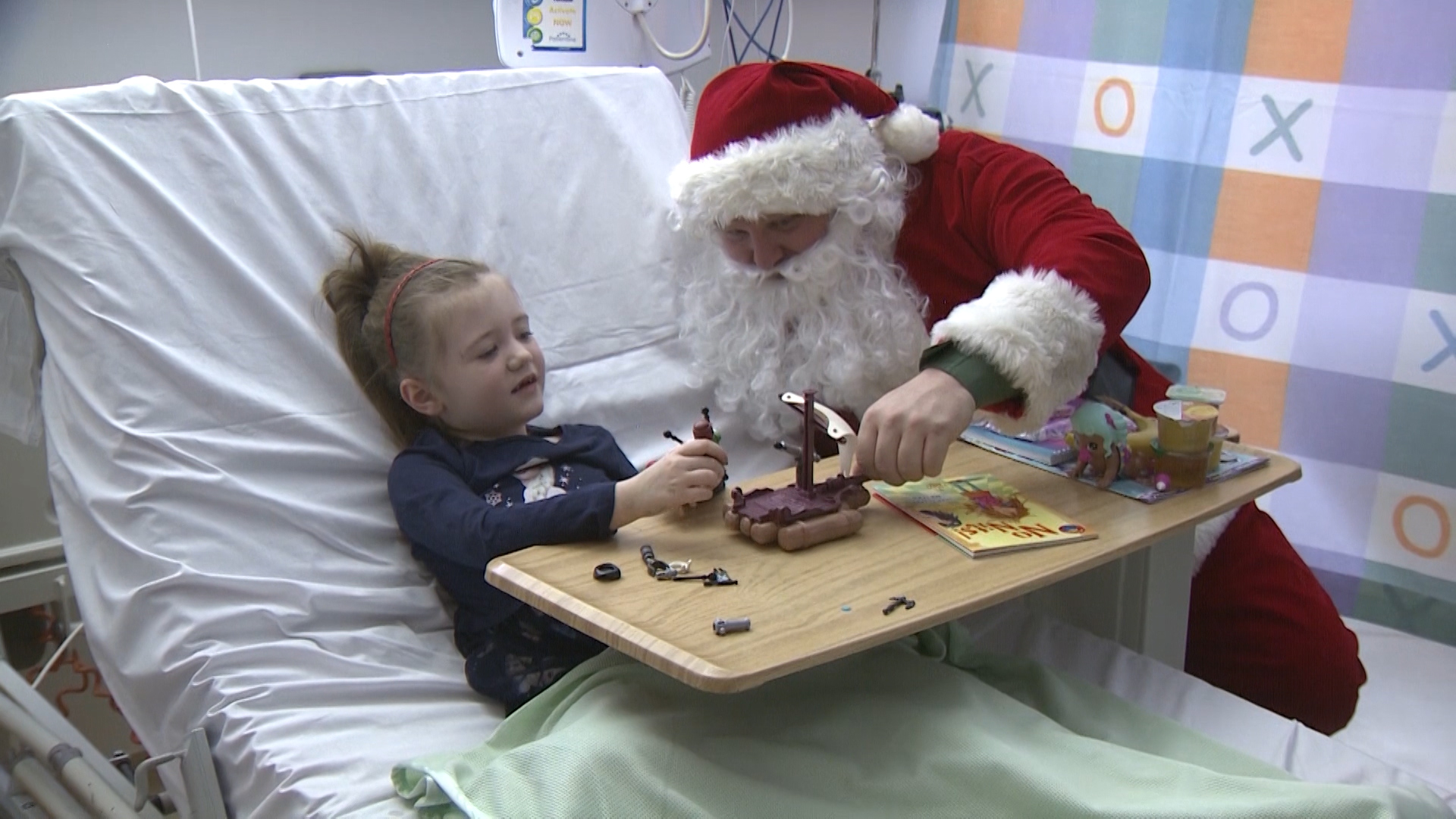 Santa visits children in hospital Credit BFBS 11.12.19