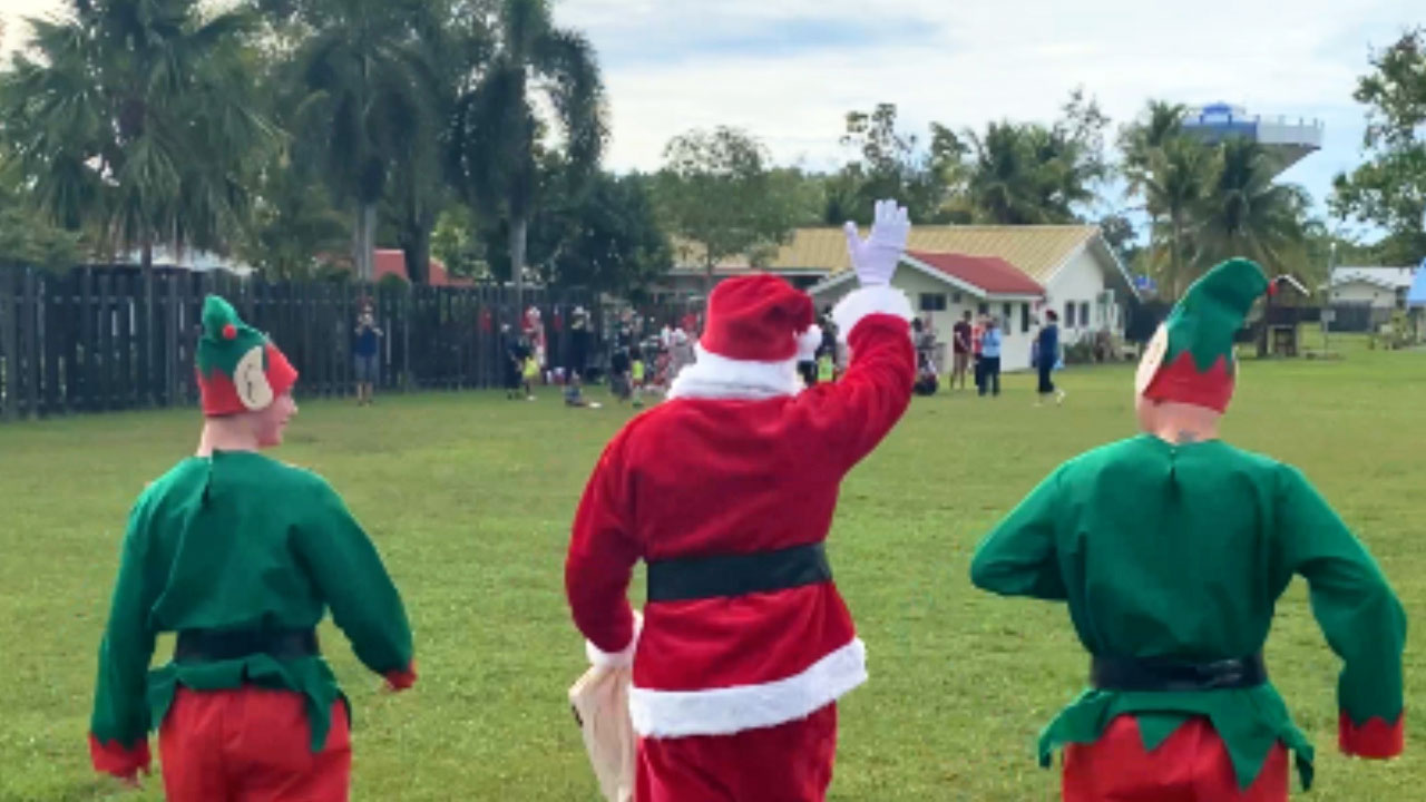 Father Christmas Santa Elves British Forces Brunei Credit BFBS Brunei