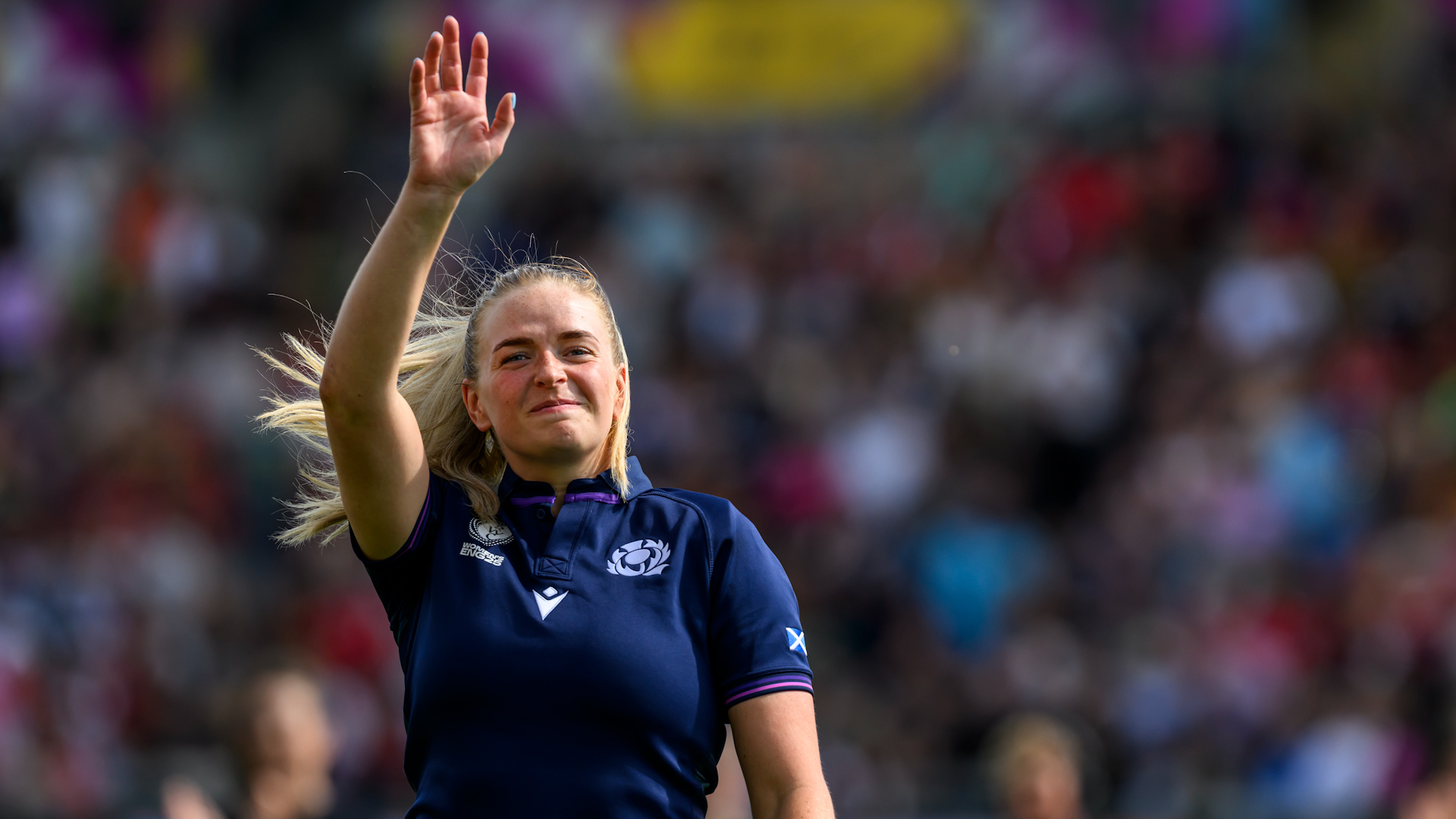 Sarah Bonar celebrates 50th Scotland Cap ahead of match v Canada at 2025 World Cup Credit Alligin Photography Date 06092025.jpg