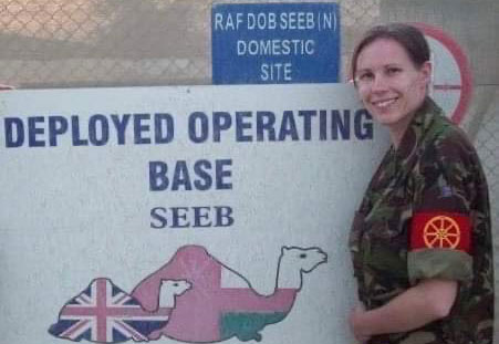 Sarah Geddes pictured at the Deployed Operating Base Seed CREDIT Sarah Geddes