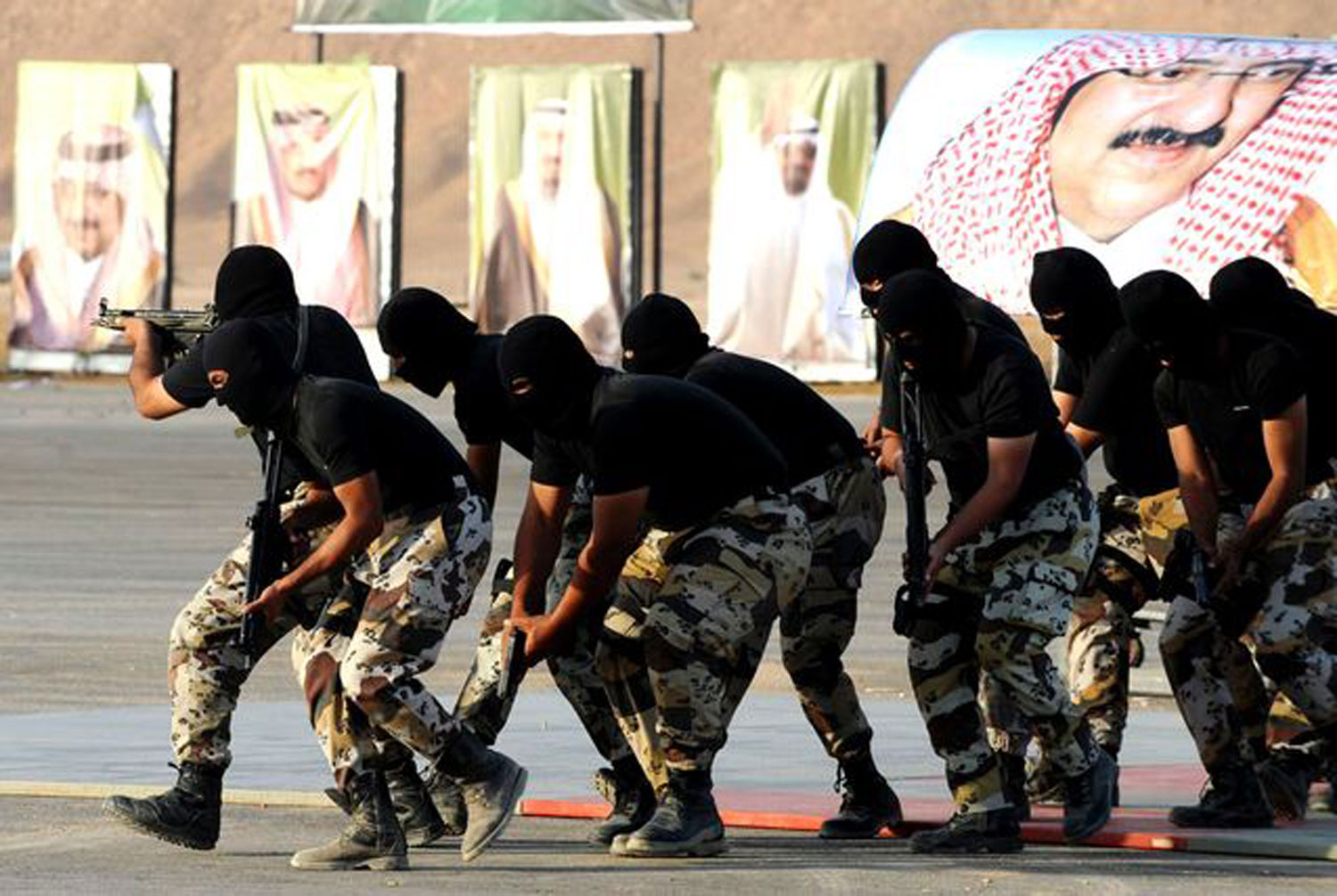 Saudi Arabian Special Forces During Training Exercise Saudi Arabian Special Forces During Training Exercise