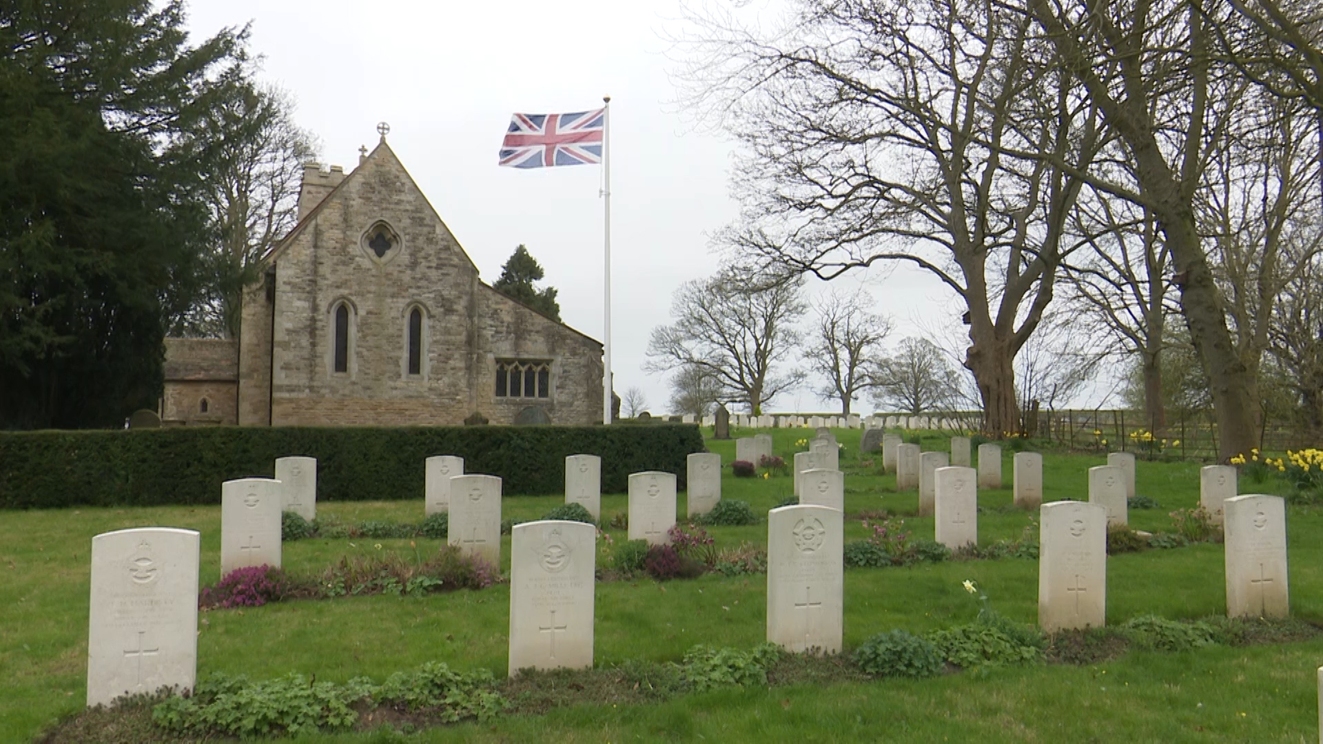 Scampton Church has more than 100 RAF war graves in its churchyard.