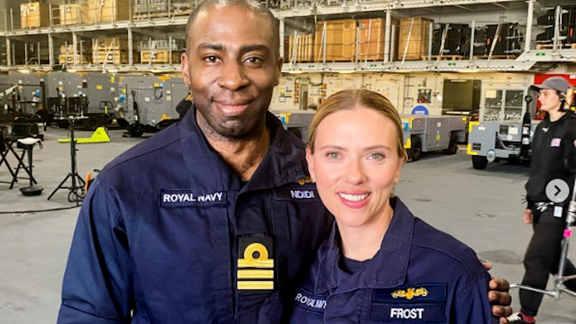 Mark Ebulué, who plays Commander Chris Ndidi, posted several images of the crew