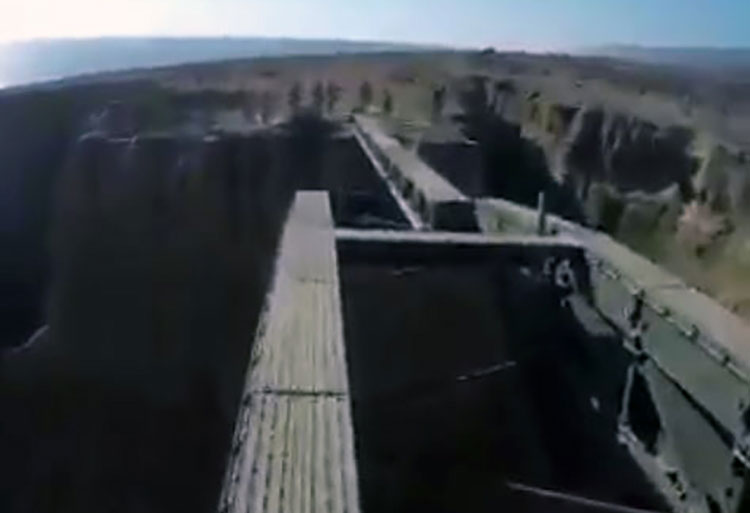 Daredevil British Troop Films Frightening Canyon Crossing