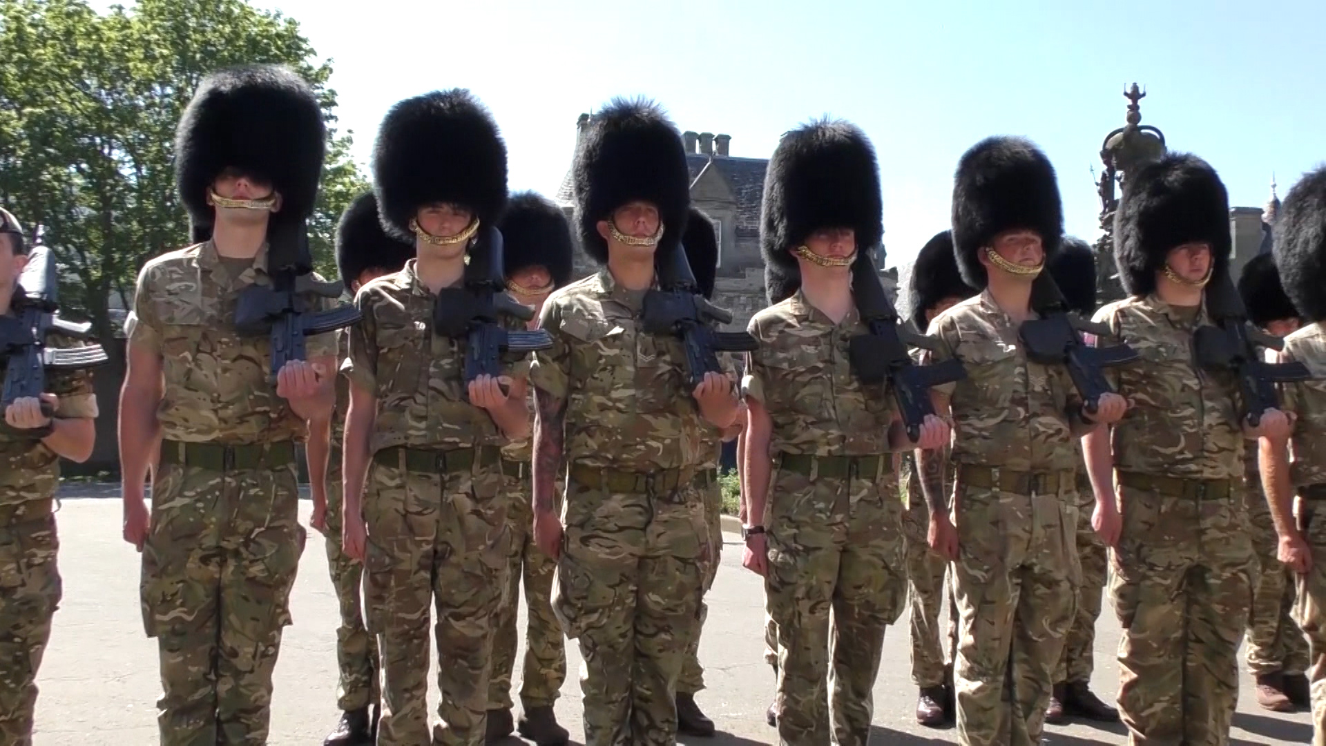 Scots Guards reharse for ceremonial duty 280619 CREDIT BFBS.jpg 