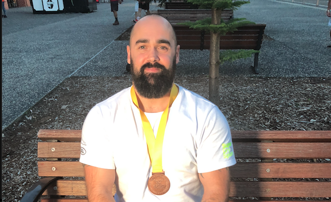 Johnny 'Mitch' Mitchell and his bronze medal