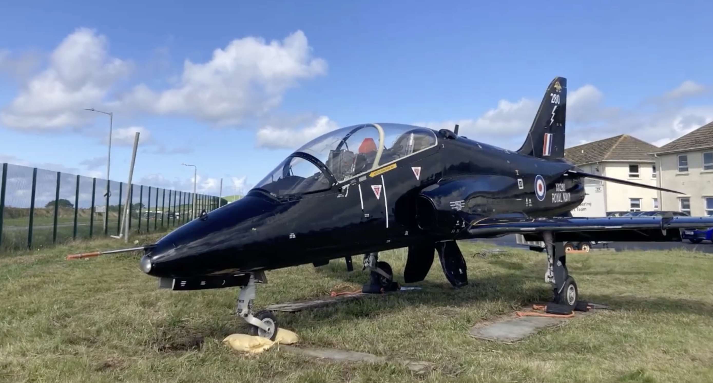 Hawk jet stationed in Cornwall 