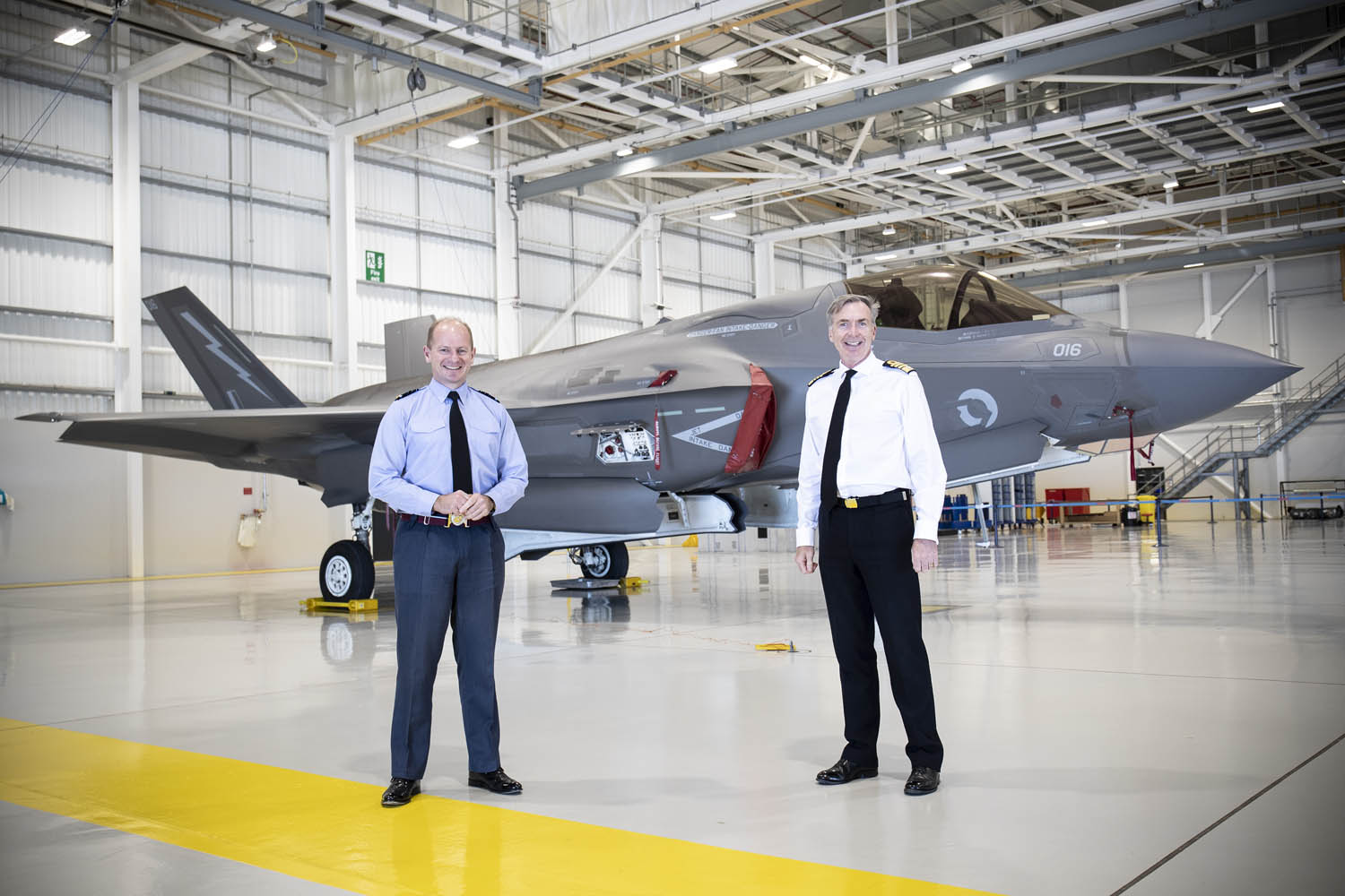 Sea Lord Adm Radakin Chief of the Air Staff Mike Wigston RAF Marham Lightning Force 02062020 CREDIT Royal Navy