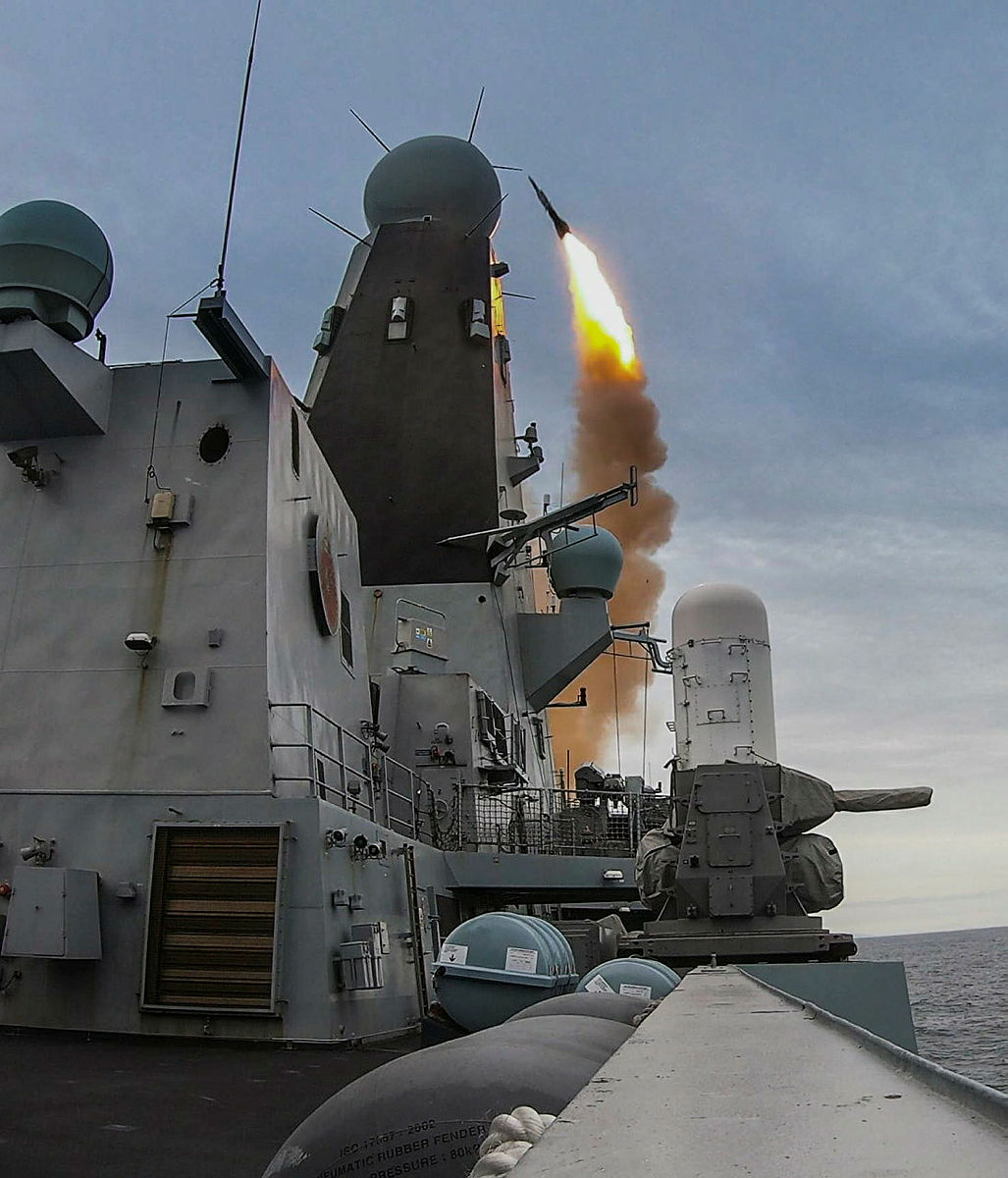 Sea Viper missile fired from HMS Dragon in 2021 Crown Copyright and MOD