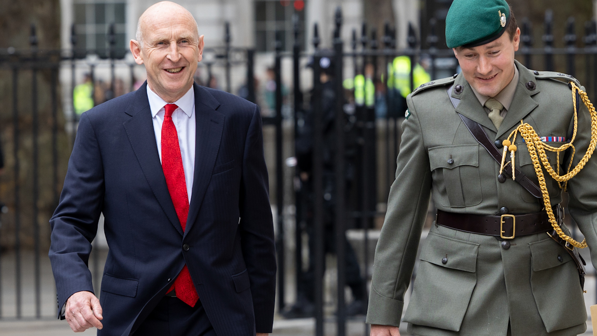 Secretary of State for Defence, The Rt Hon John Healey MP, left, arrives at MOD 05072024 CRESecretary of State for Defence, The Rt Hon John Healey MP, left, arrives at MOD 05072024 CREDIT MODDIT MOD