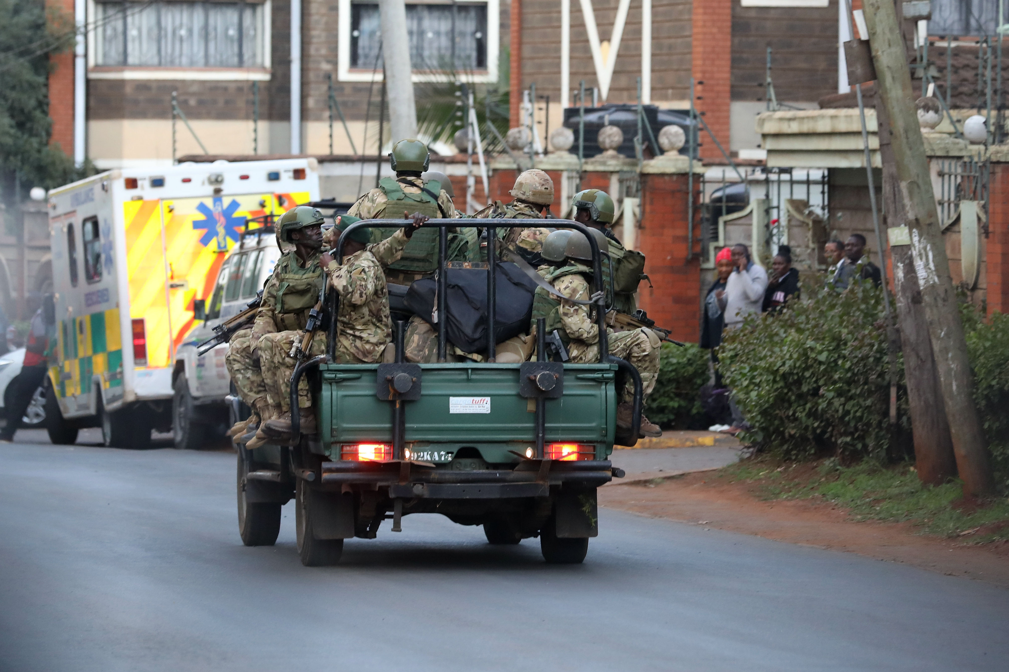 Security Forces Assist Militant Terror Siege In Nairobi Hotel PA IMAGES 160119