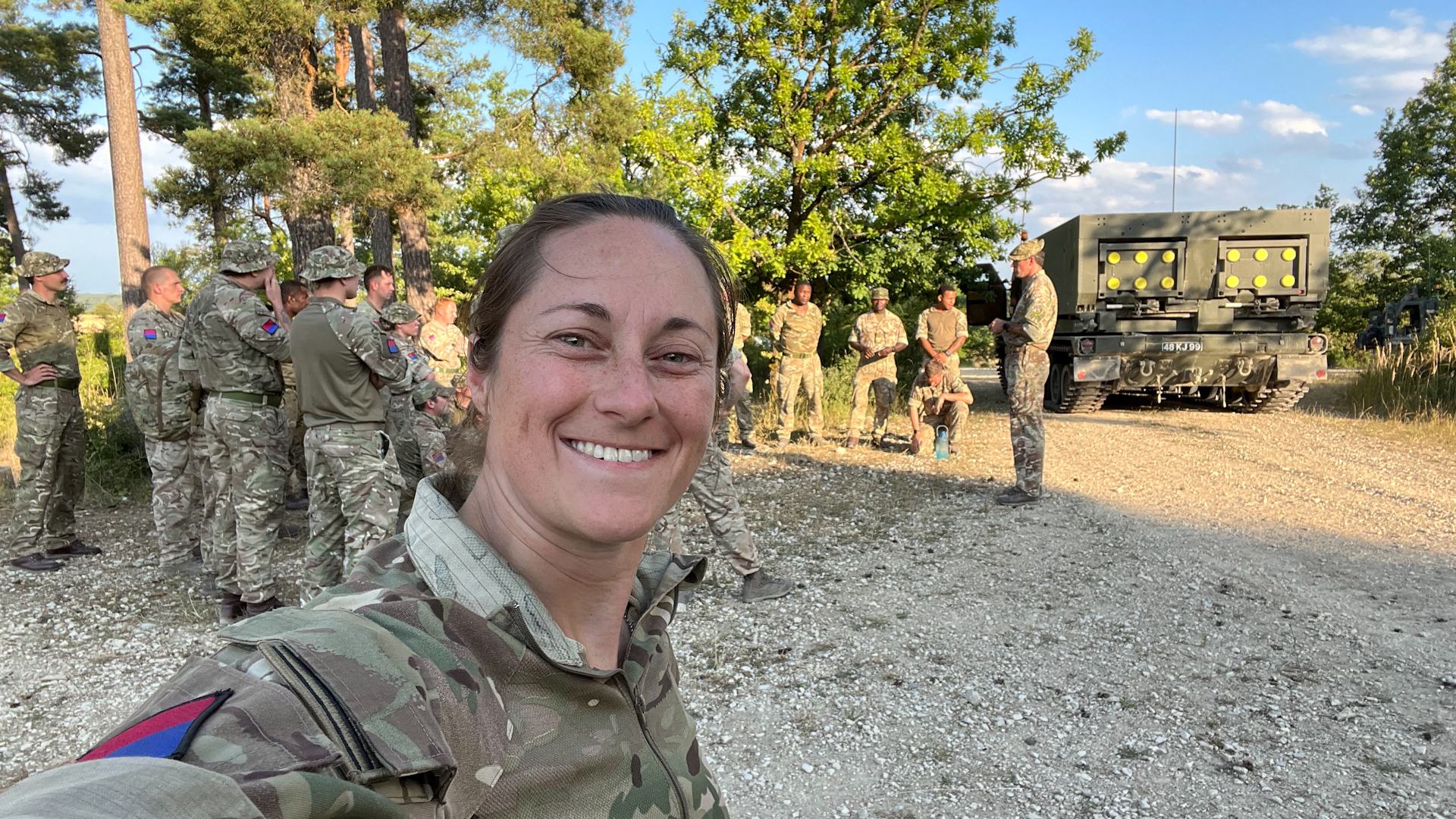 Selfie of Major Stephanie Manning-Degobertiere who has been awarded the KCVS 140423 CREDIT MAJOR MANNING-DEGOBERTIERE
