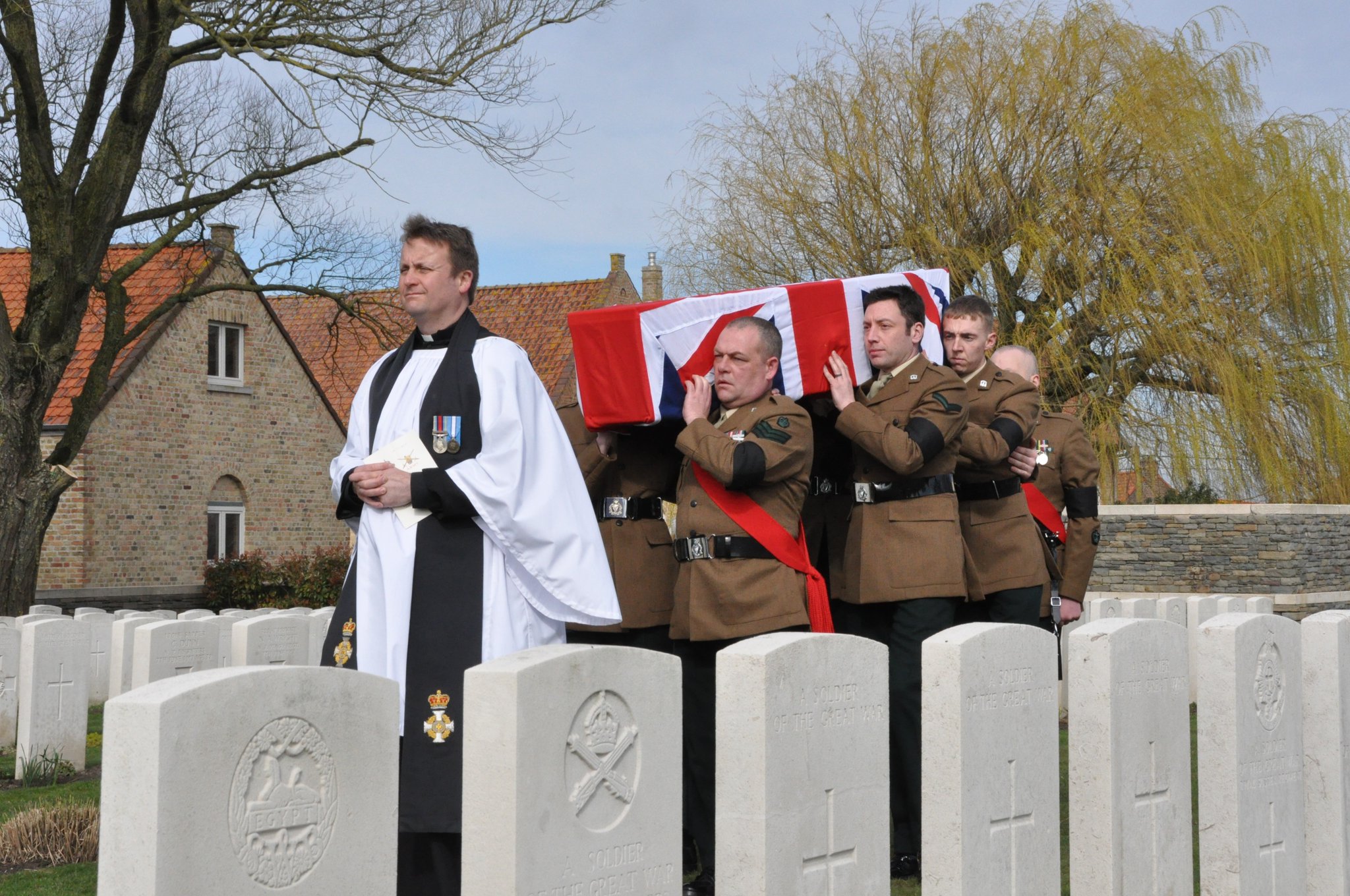 Service in Belgium to commemorate two unknown Royal Irish 210319 CREDIT War Grave Commission.jpg