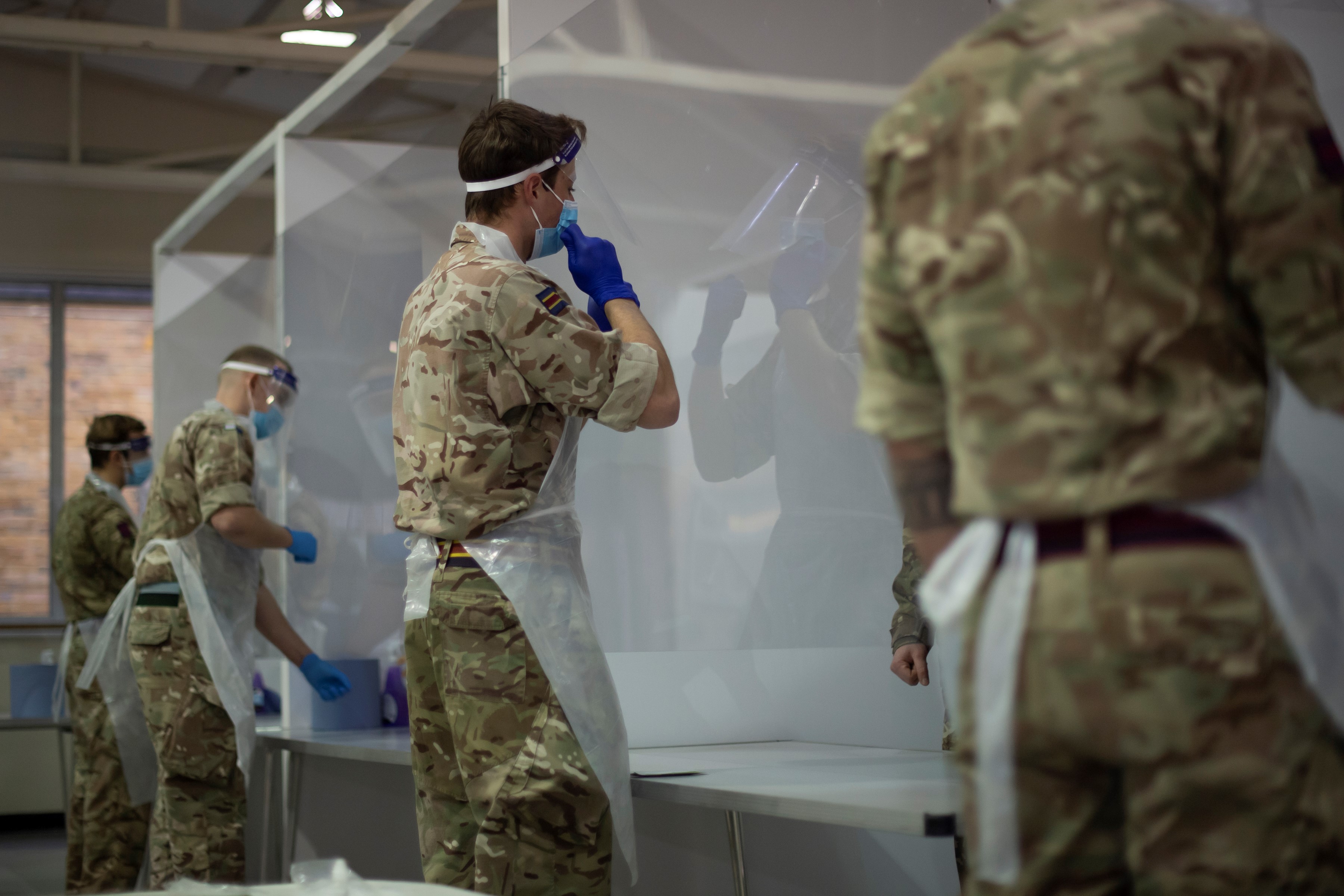 Cover image: Personnel deployed on coronavirus duties in Medway, last month (Picture: MOD).