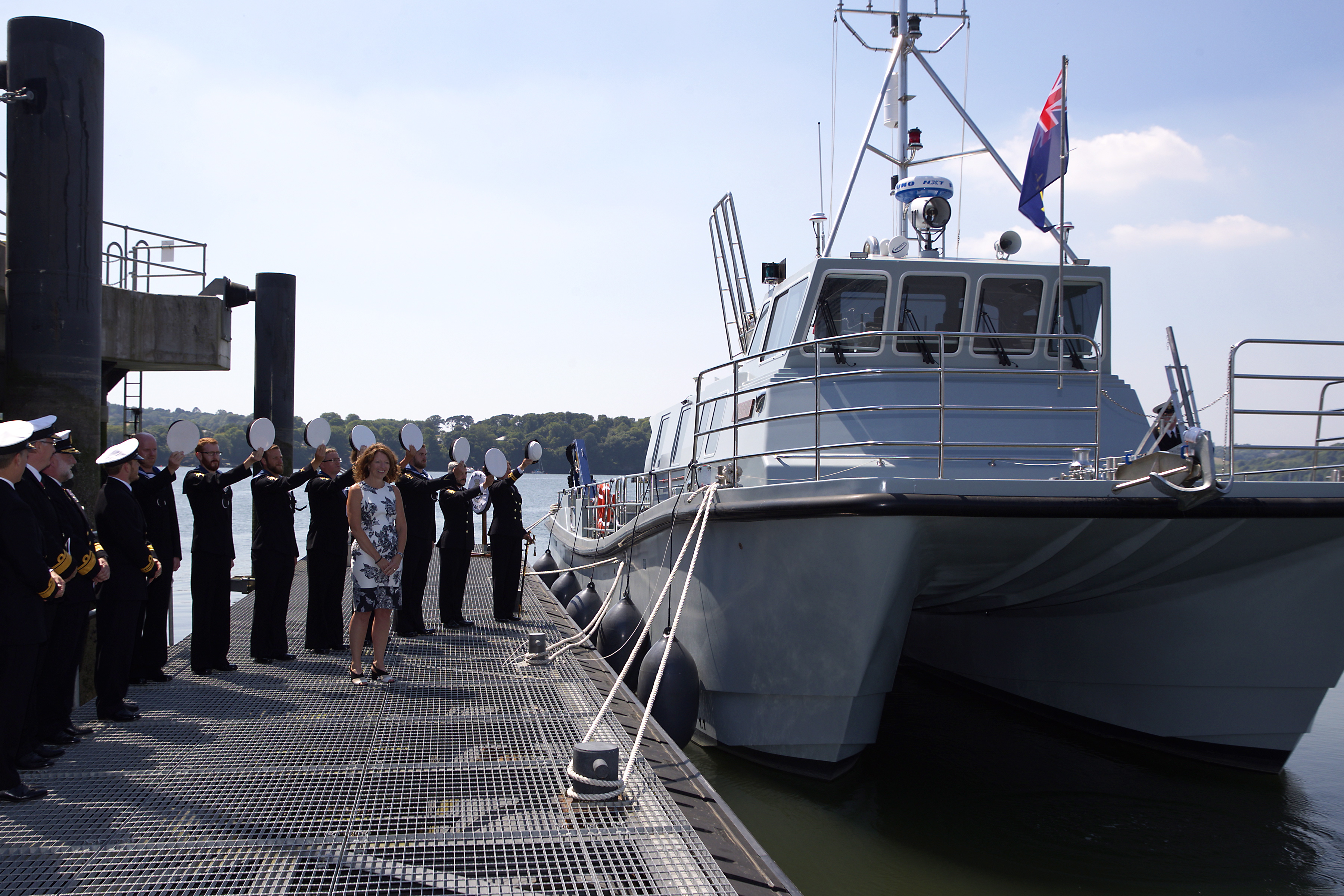 Ships company of HMS Magpie following the Naming ceremony