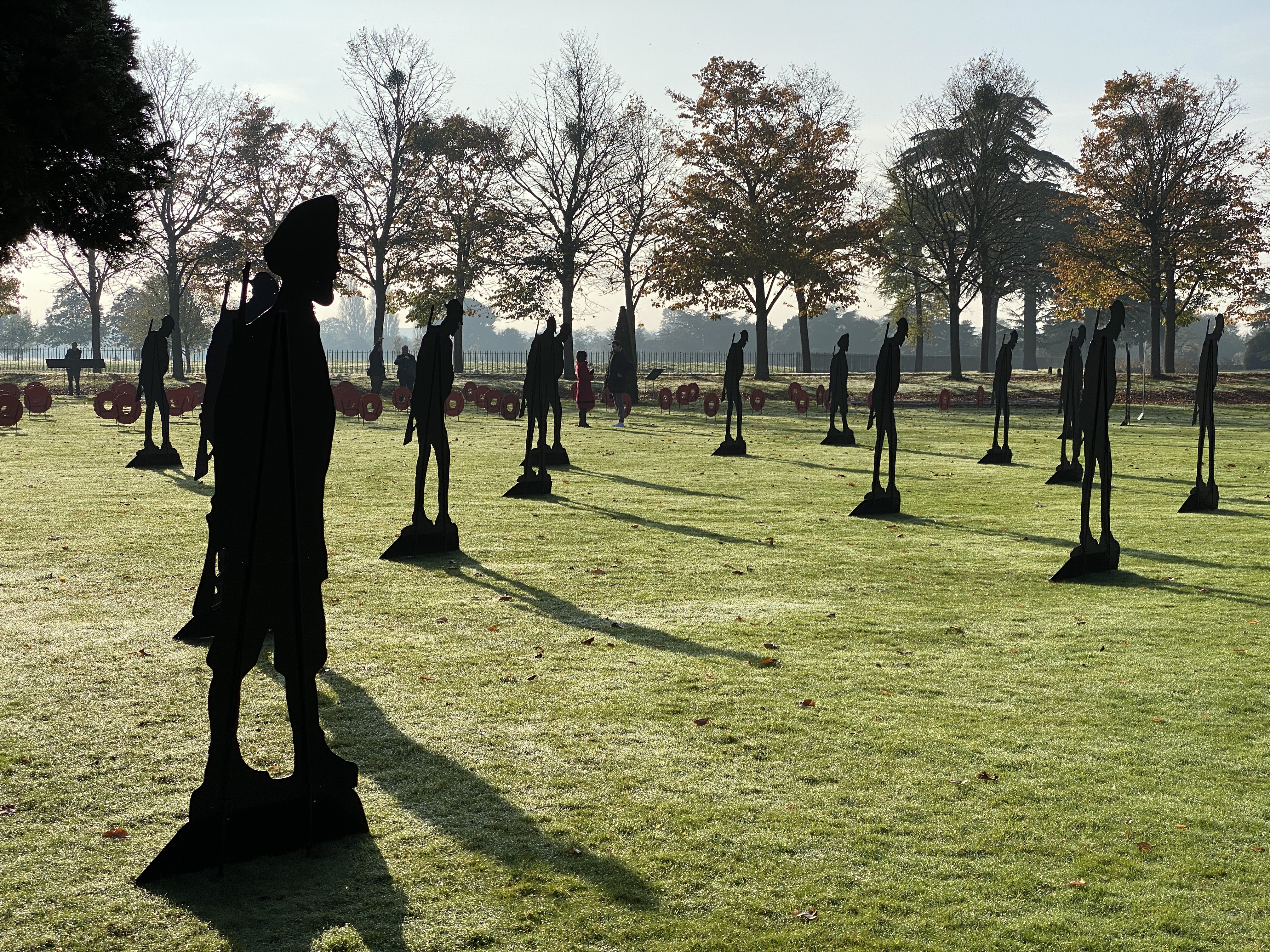 Silhouette of an Indian soldier, part of a new art installation at Hampton Court Palace