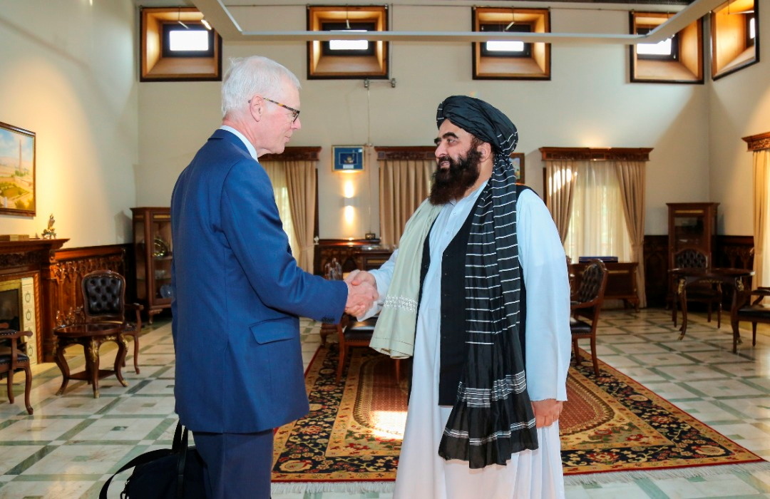 Simon Gass, Boris Johnson's high representative for Afghanistan, meets with Taliban Acting Foreign Minister Amir Khan Muttaqi