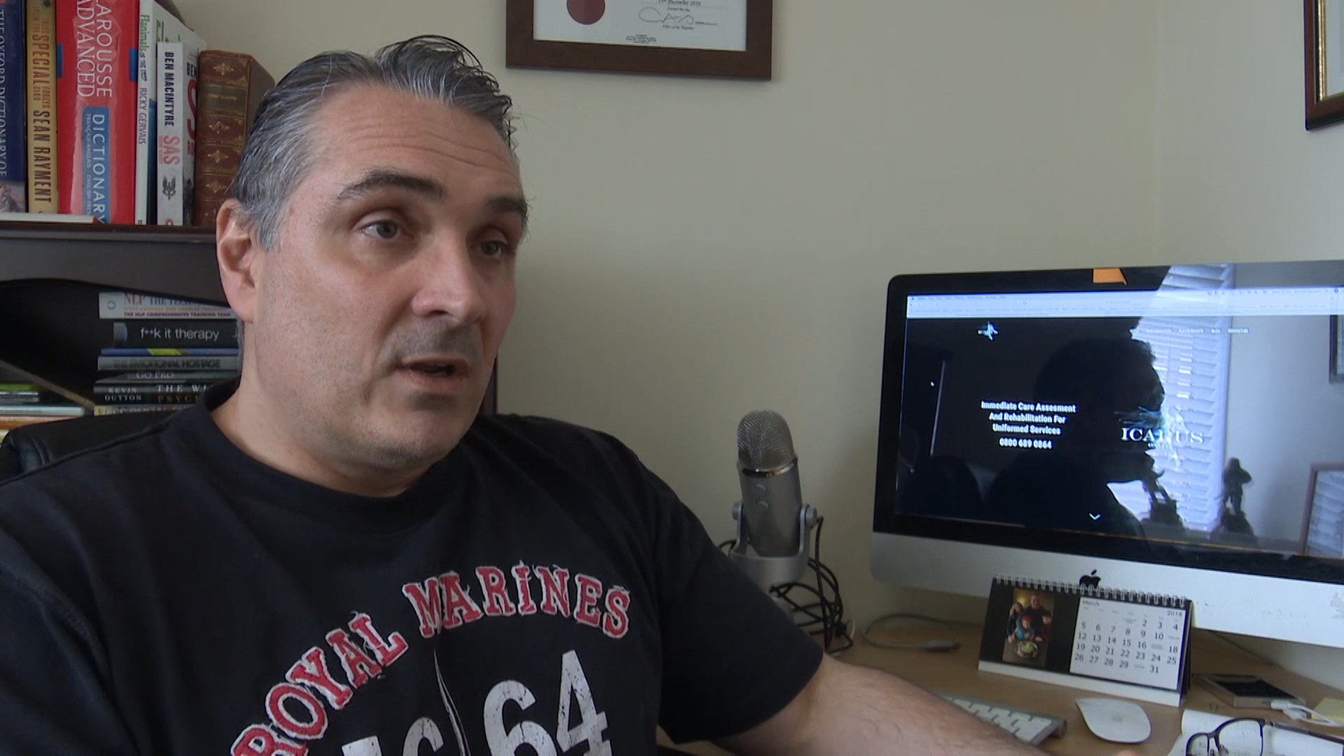 A former Royal Marine has set up a dedicated helpline and support service for veterans and serving personnel dealing with mental health issues. Simon Maryan set up the service, called Icarus, because he struggled with PTSD, depression and alcohol problems after leaving the corps. He said: “Having come through the other side of it what it’s like to go through that deep dark whole that comes with post-traumatic stress and depression and anxiety, I’m now in a position where I’ve been on that side of it, I’m a