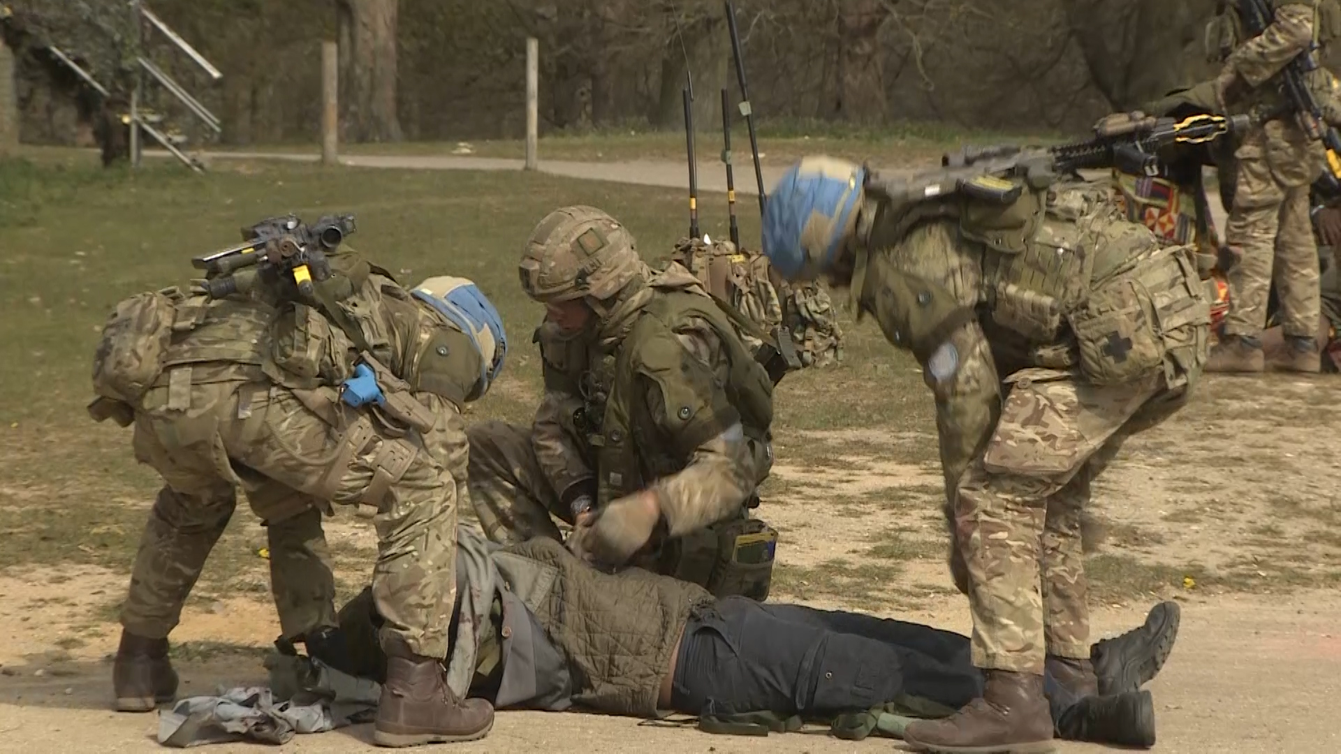 The training has been preparing the troops for a number of scenarios they could face on the deployment, including medical assistance.