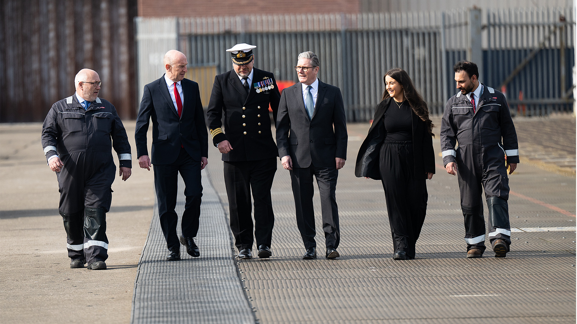 Sir Keir Starmer and John Healey met submarine crews on the visit to Barrow-on-Furness