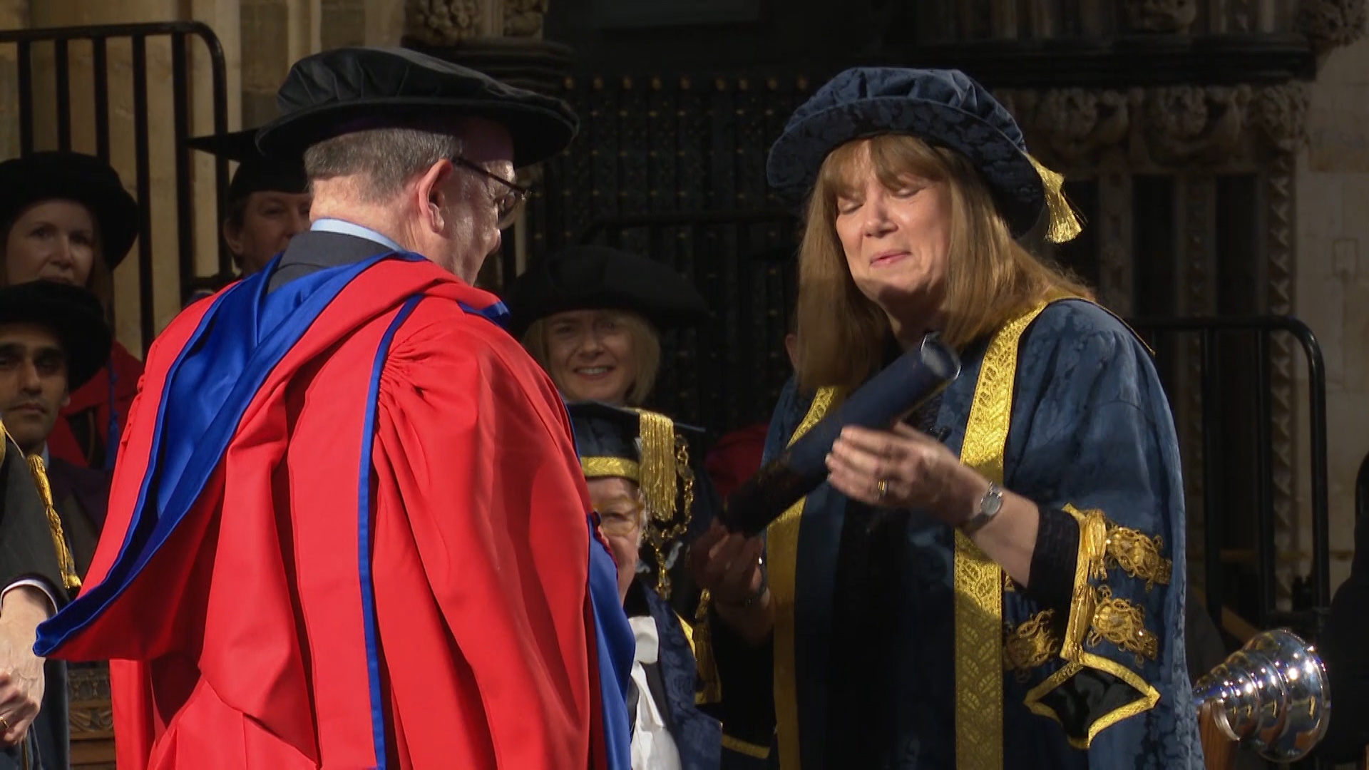 Sir Stuart Peach receives honourary degree at Lincoln Cathedral 230120 CREDIT BFBS.jpg