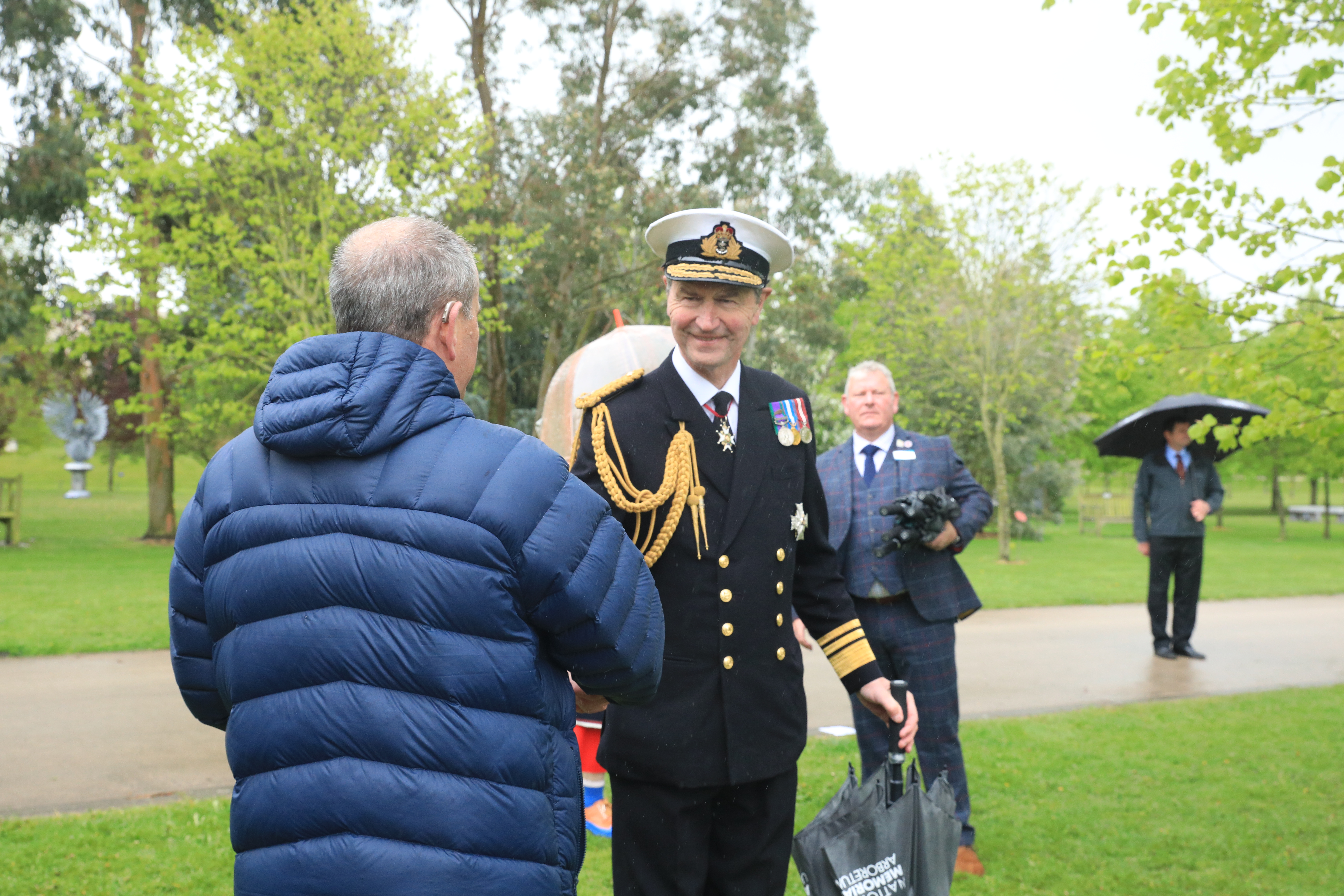 Sir Timothy Laurence at HMS Sheffield memorial unveiling may 2022 credit BFBS