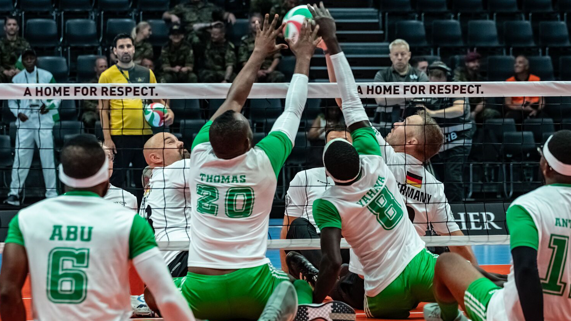 Sitting volleyball nigeria take on Germany 14092023 CREDIT Invictus Games