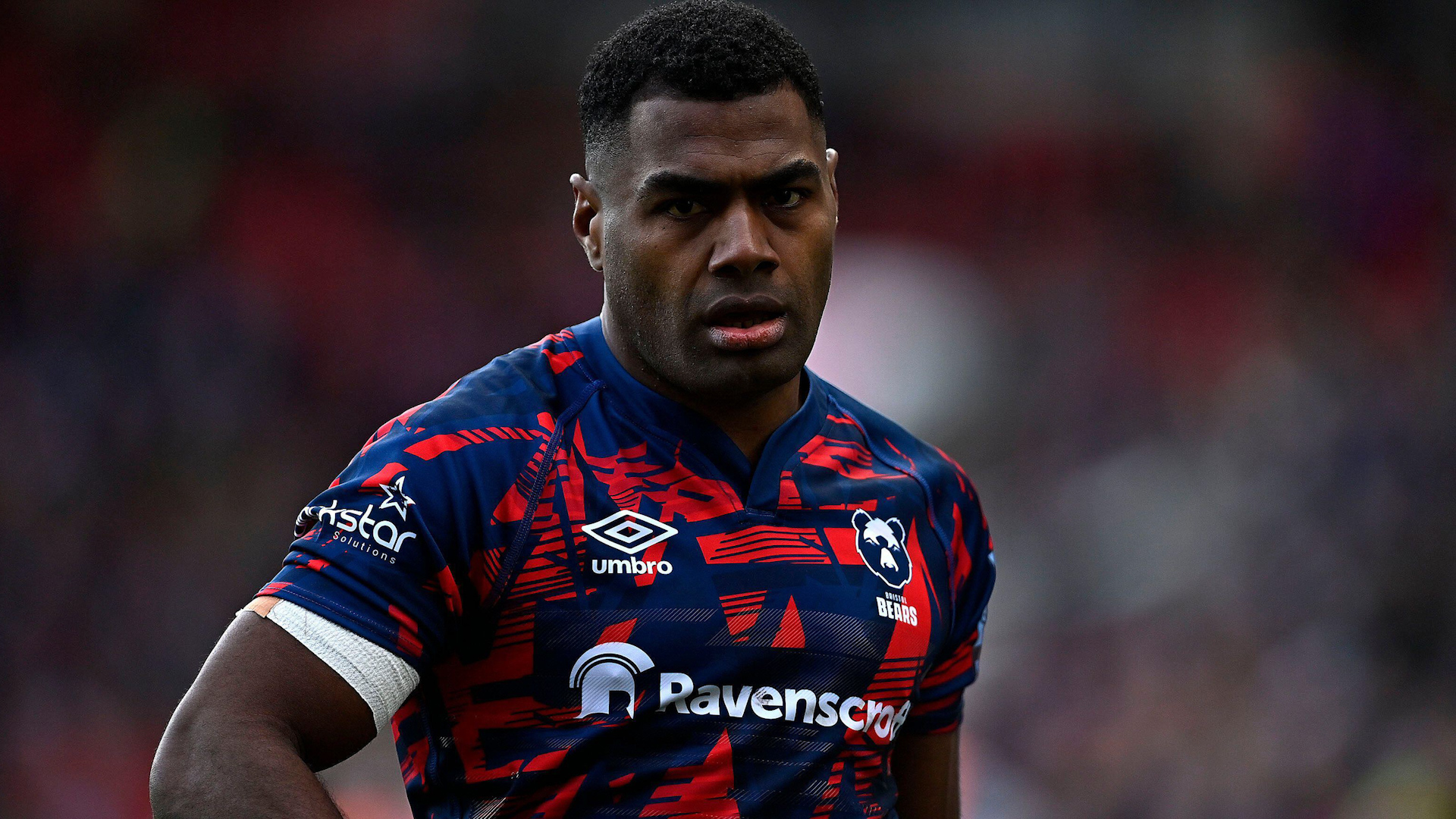 The Army's Siva Naulago in action for Bristol Bears in a Gallagher Premiership match against Newcastle Falcons