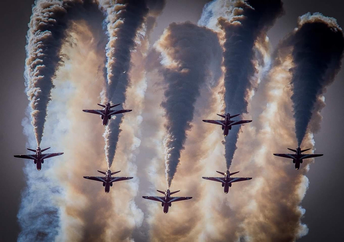 Smoke in the sun, RAF Photographic Competition by Mr Mark Thompson CREDIT Crown Copyright