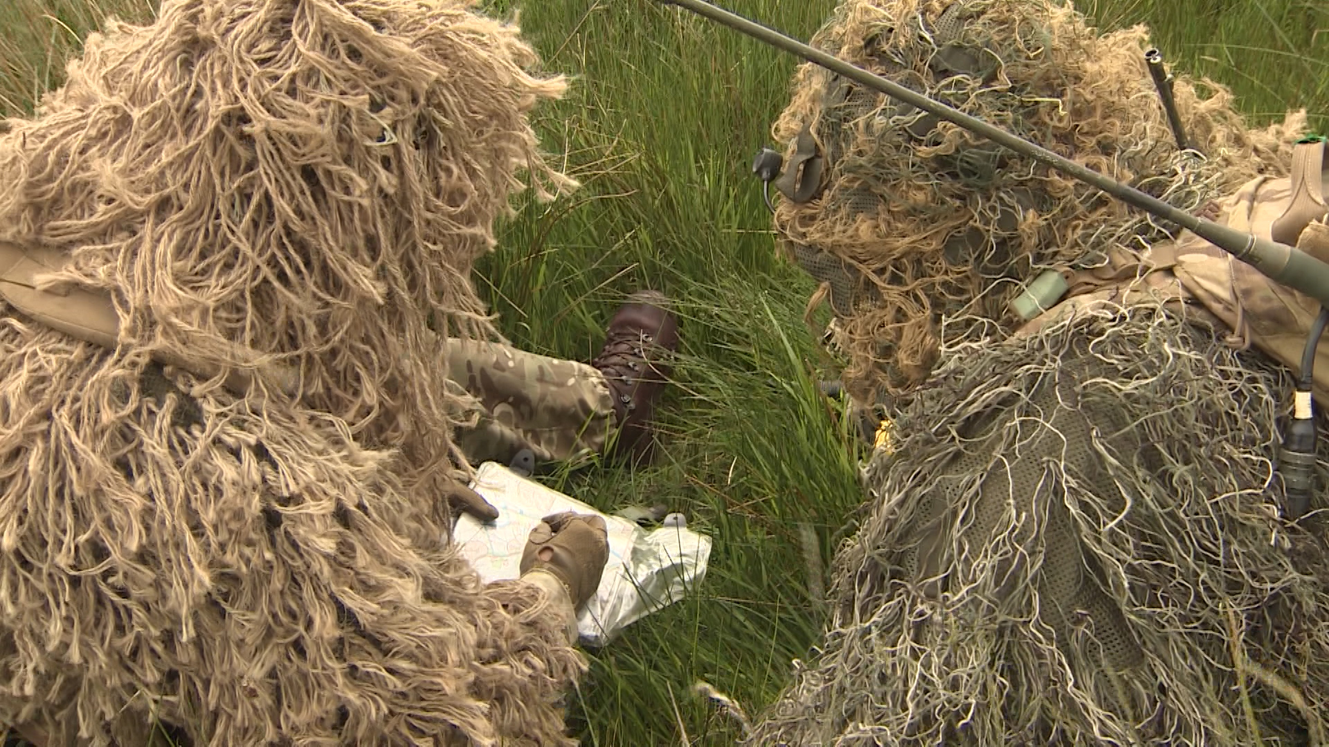 Snipers plotting their route.
