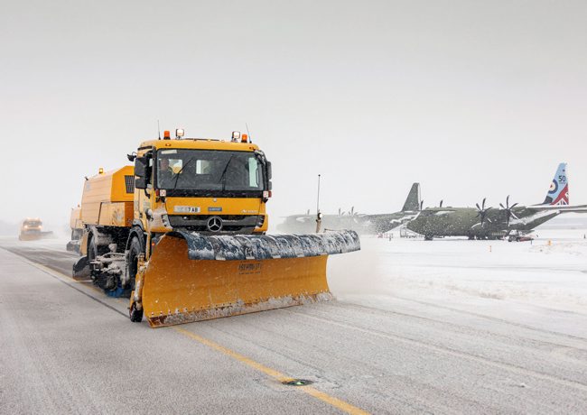 Snow plough RAF Brize Norton