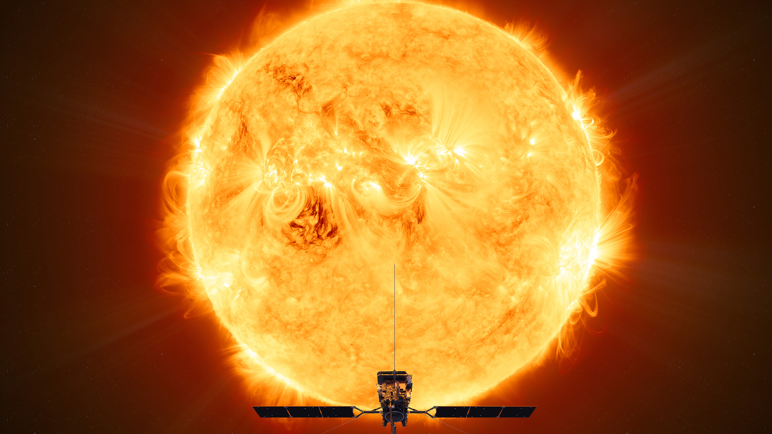 ESA's Solar Orbiter mission will face the Sun from within the orbit of Mercury at its closest approach. ESA/ATG medialab 