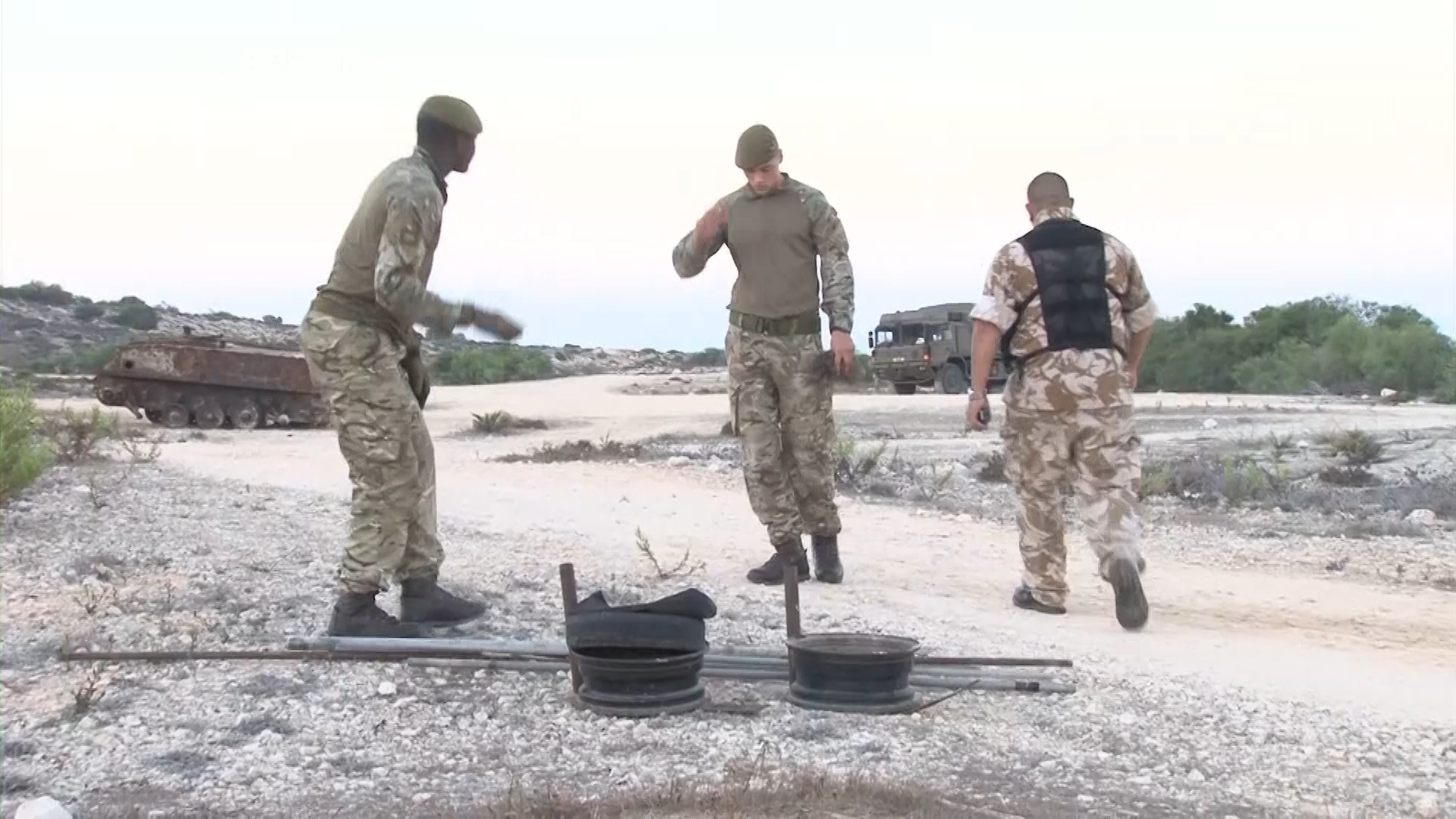 Soldiers are also part of the operation.