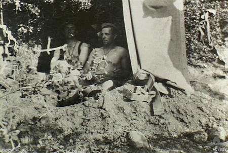 Soldiers from the 14th Battalion, AIF, (Australian Army) occupy positions around Gallipoli in 1915