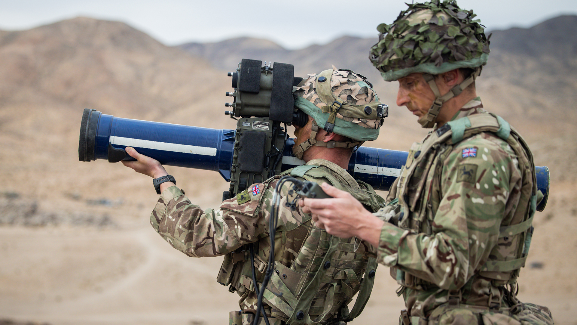 These Royal Artillery soldiers provide a man-portable degree of air defence with their Starstreak missile system