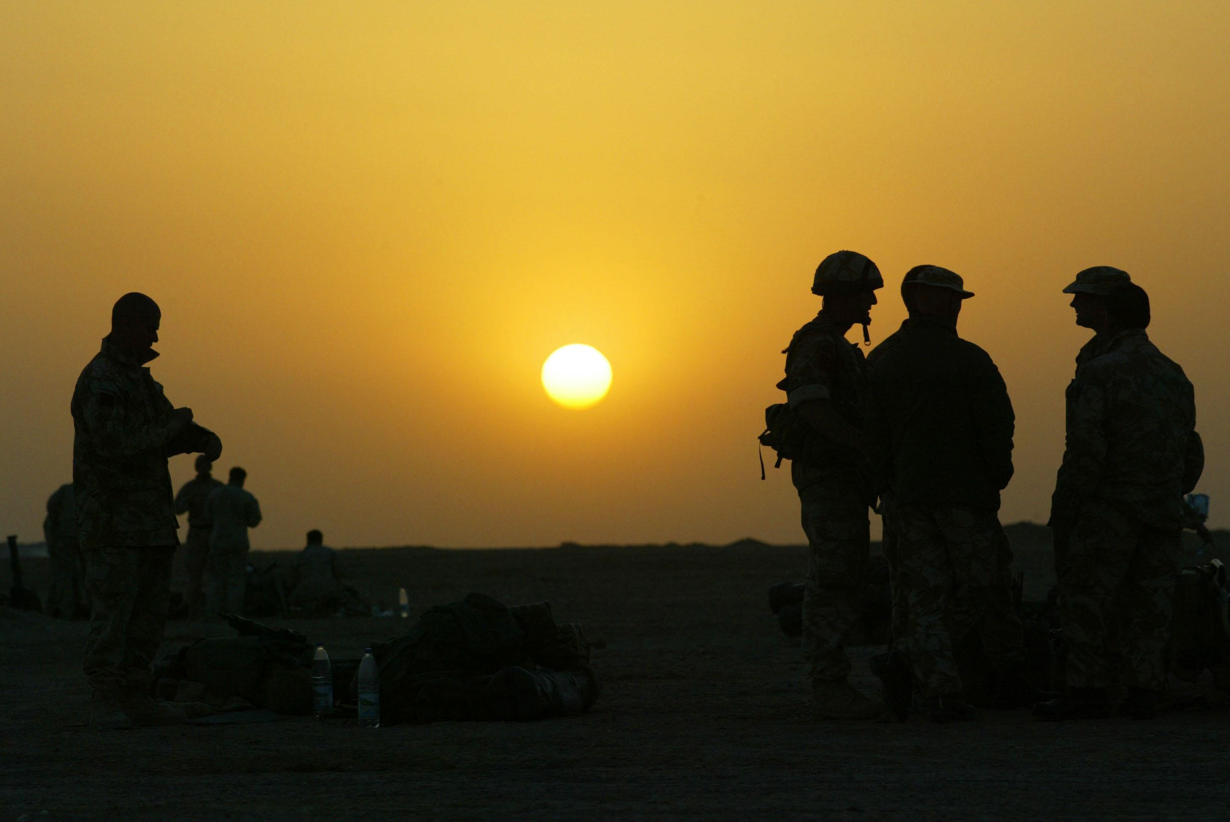 Cover image: British soldiers pictured during the Iraw War in 2003 (file photo) (Picture: PA).