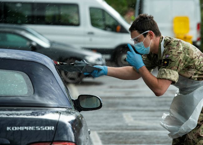 The military has been carrying out coronavirus tests across the country during the pandemic (Picture: MOD).