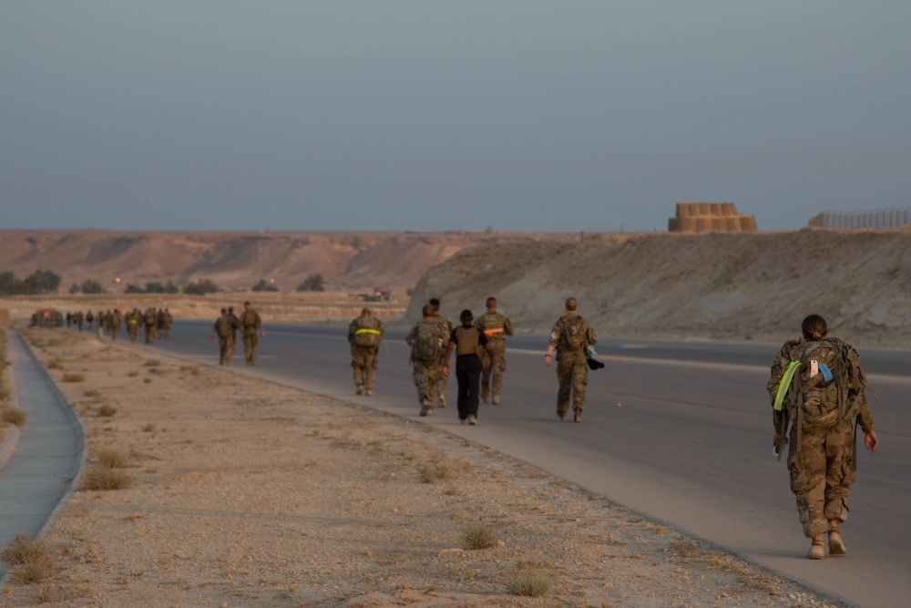 Coalition forces in Al Asad Air Base, one of the sites targeted by Iran