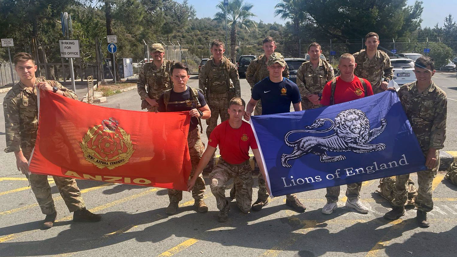 Soldiers from the Cyprus based units who supported Corporal James Kirby during his tab CREDIT Corporal James Kirby 