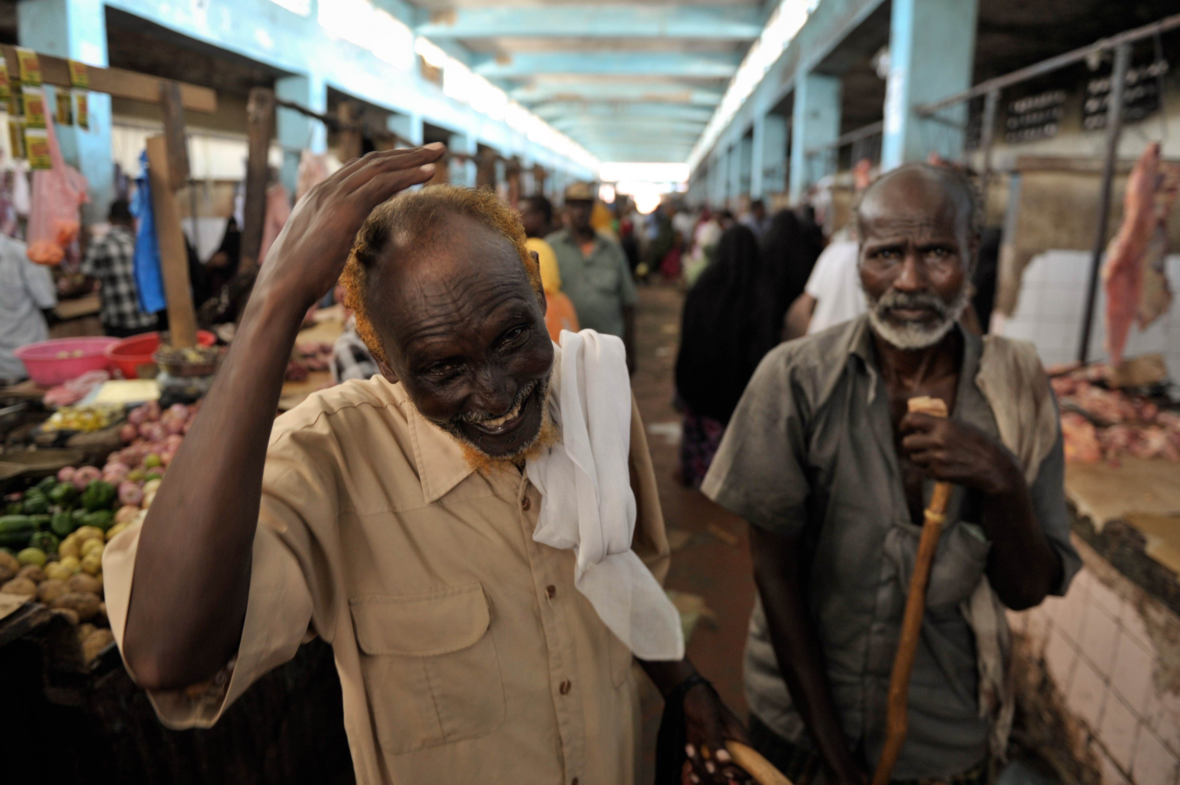 Somalis in a market in Mogadishu by AMISOM Public Information