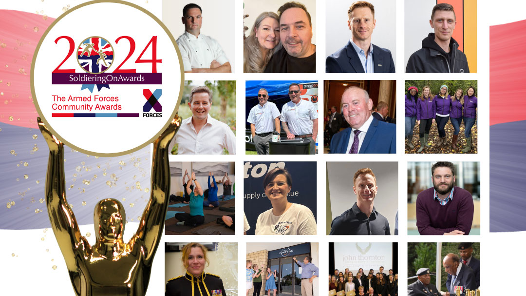 Some of the 2024 Soldiering On Awards finalists CREDIT Soldiering On Awards