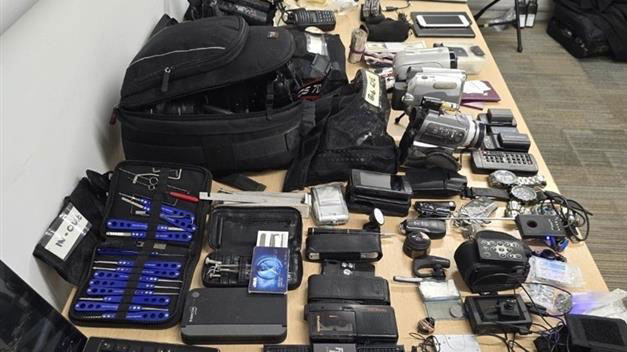 Some of the kit Paul Biddiss helped train Eddie Redmayne to use in The Day Of The Jackal CREDIT Paul Biddiss