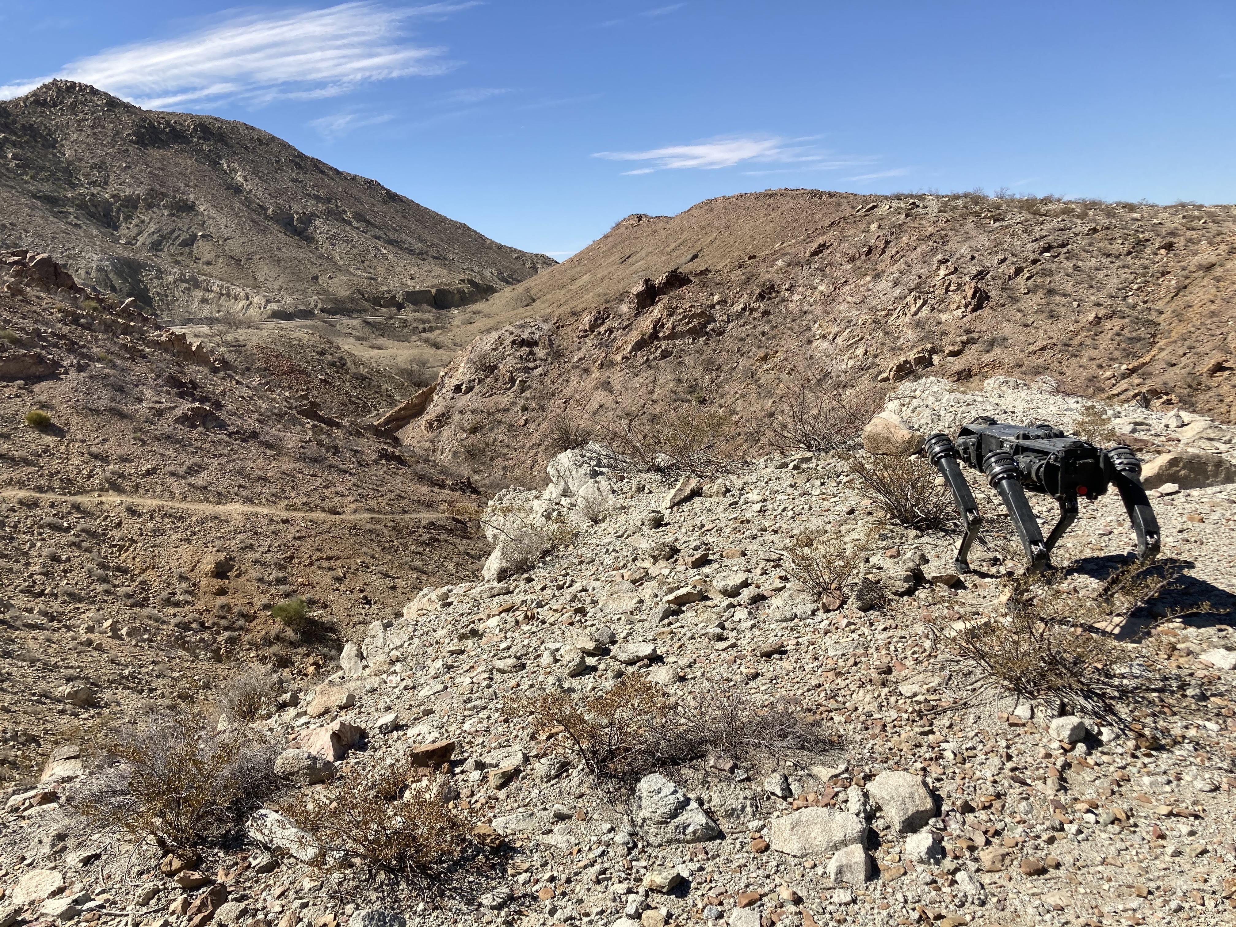 A Robot Dog on operations somewhere near the US southern border. Picture: Ghost Robotics. 
