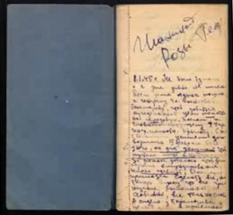 Soviet WWII sniper Roza Georgiyevna Shanina notebook