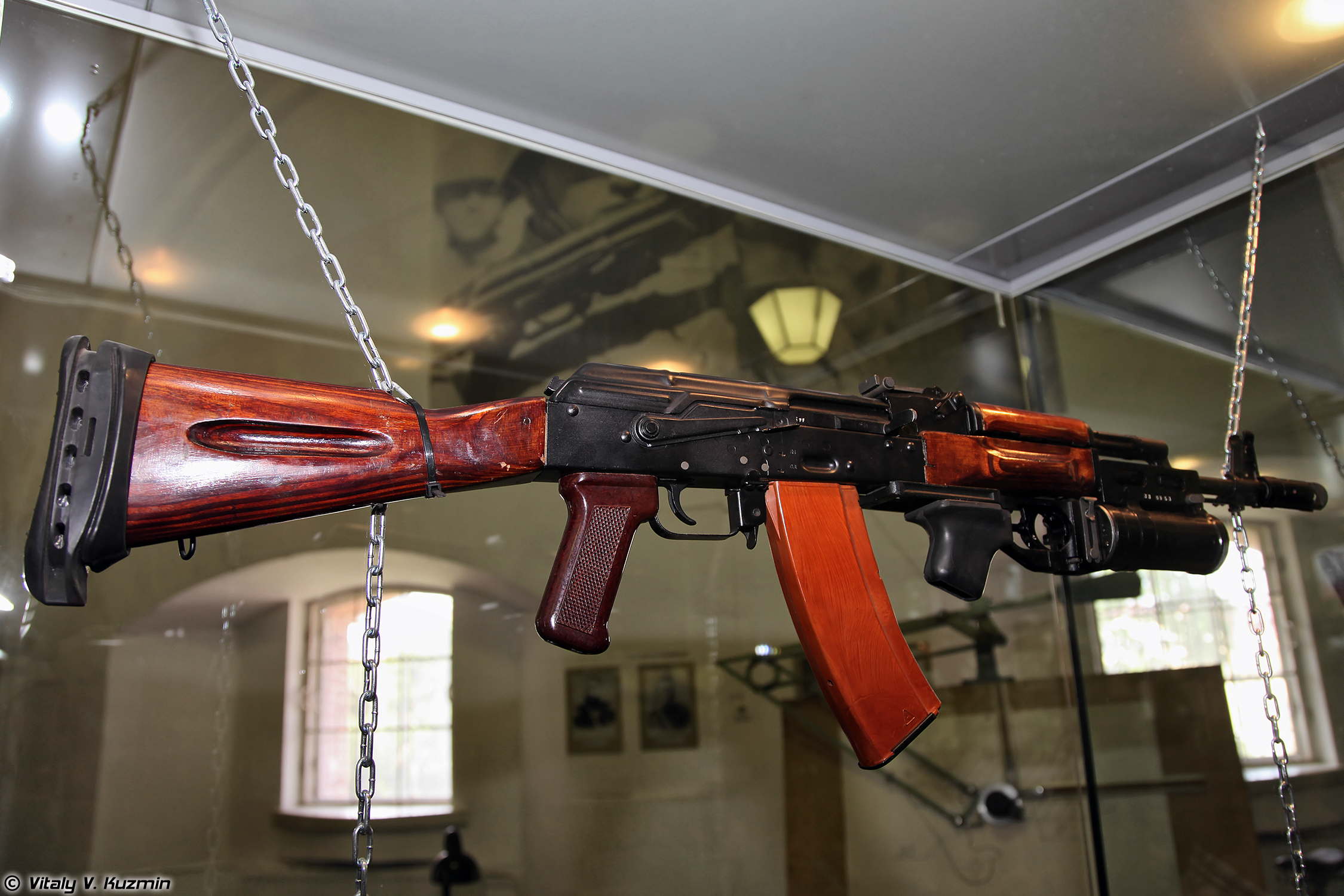 5.45mm assualt rifle AK74 1974 model with GP-25 grenade launcher