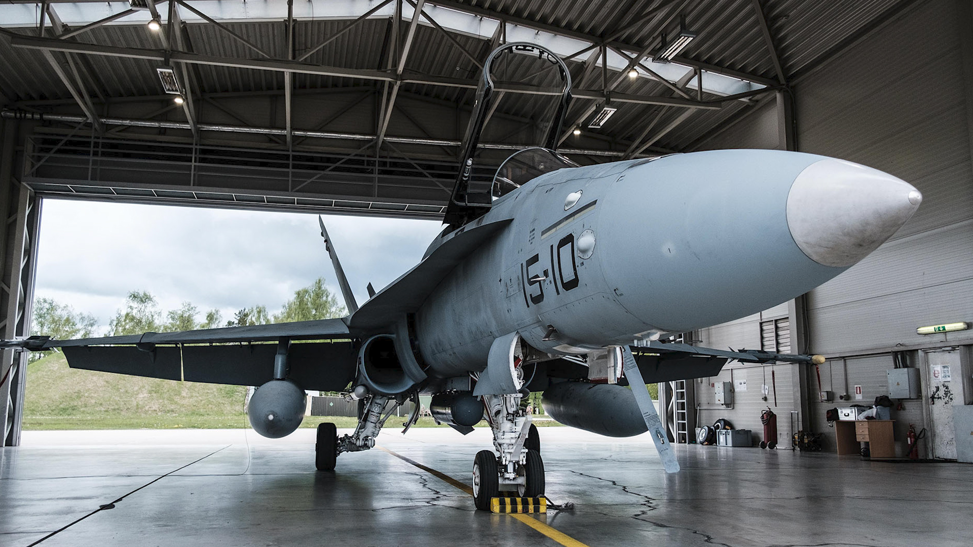 Spanish Air Force FA18 Hornet aircraft in Baltic for NATO Air Policing Mission (Picture: NATO).