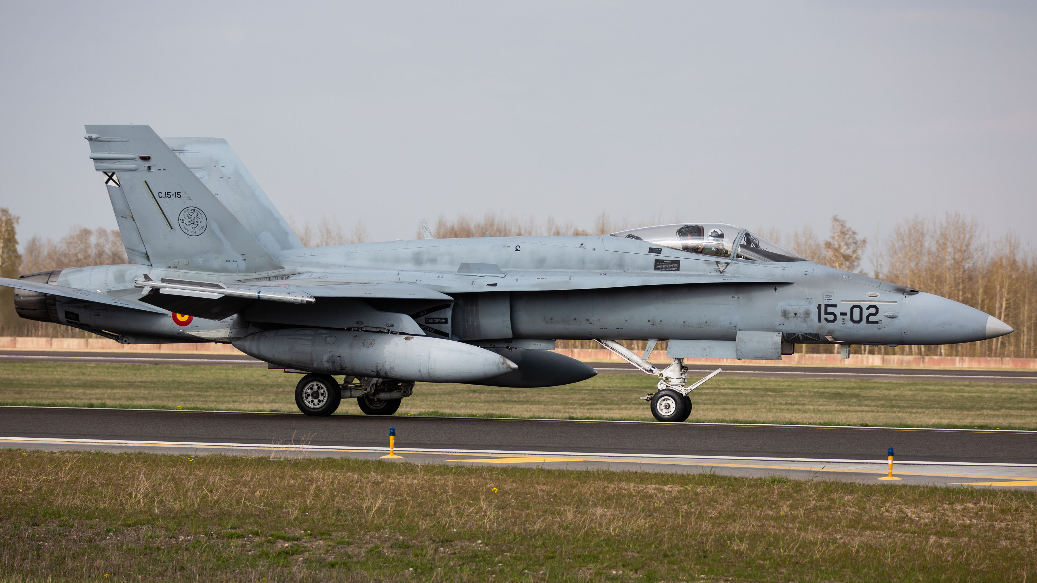 Spanish F/A-18 Hornets and Romanian F-16 Fighting Falcons were scrambled in response to an attack by Russia across the border (Picture: MOD)