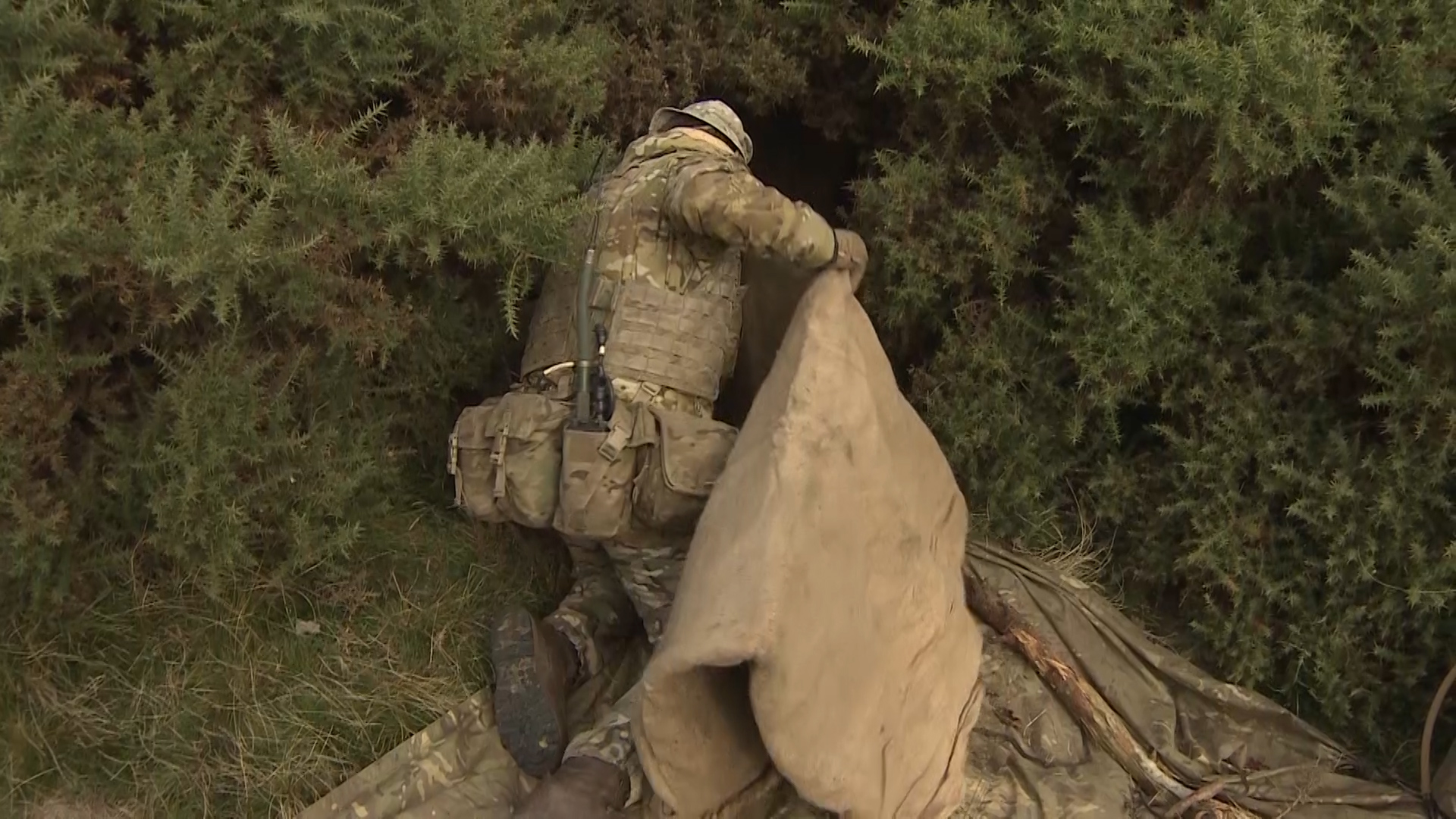 Special Observer going into a bush 161118 CREDIT BFBS