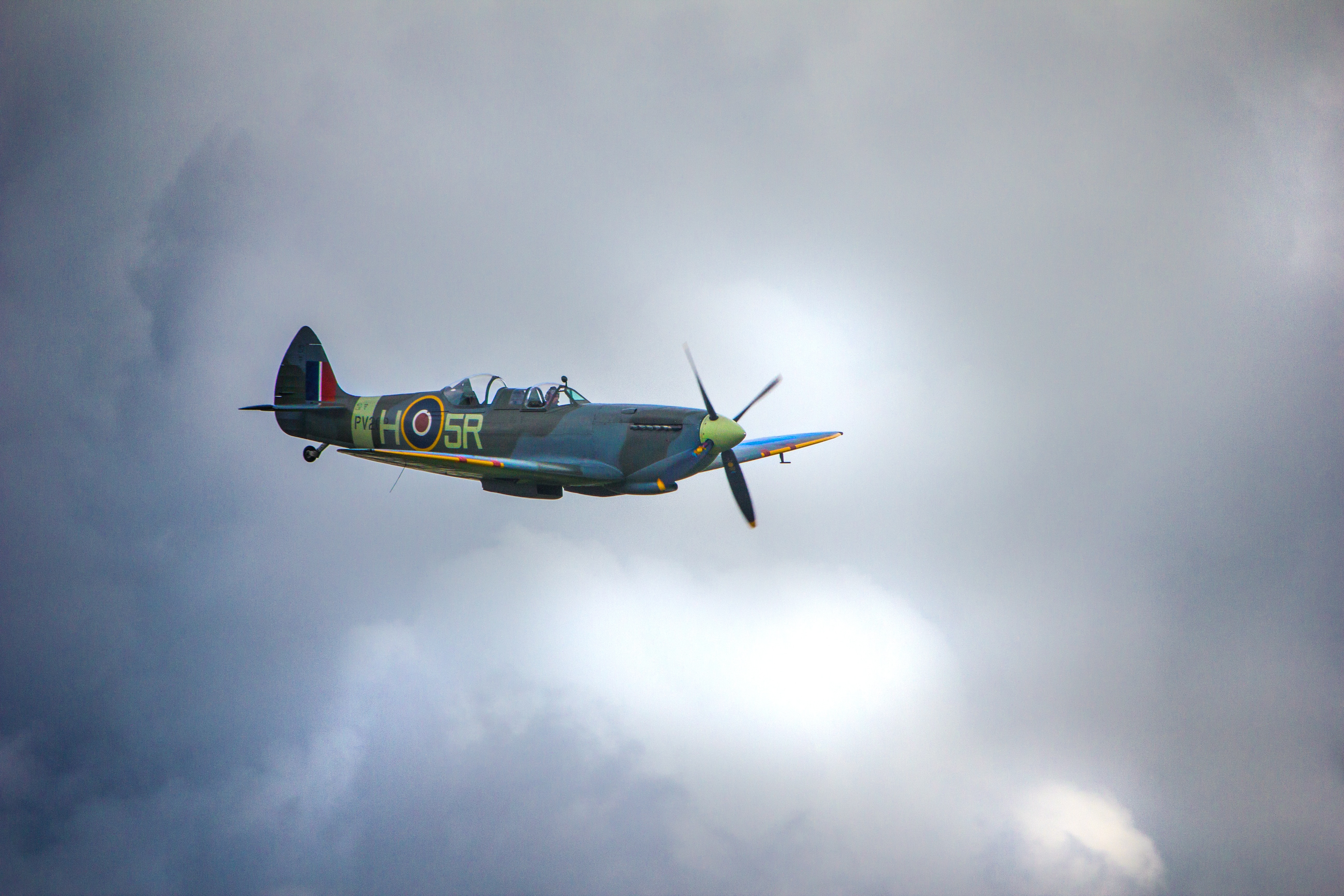 spitfire mid flight