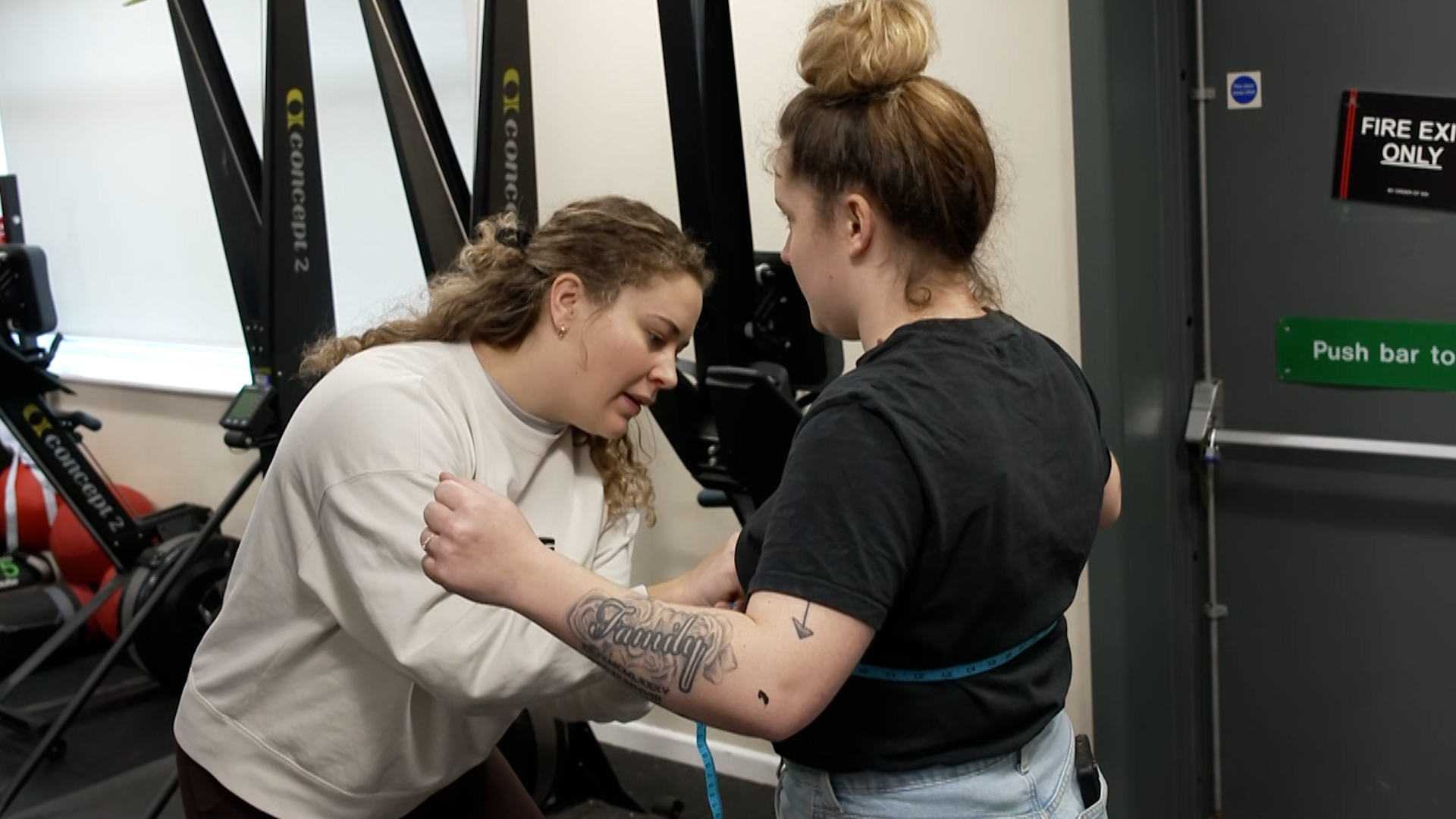 Sports bra fitting at Tidworth Garrison  12122024 CREDIT BFBS